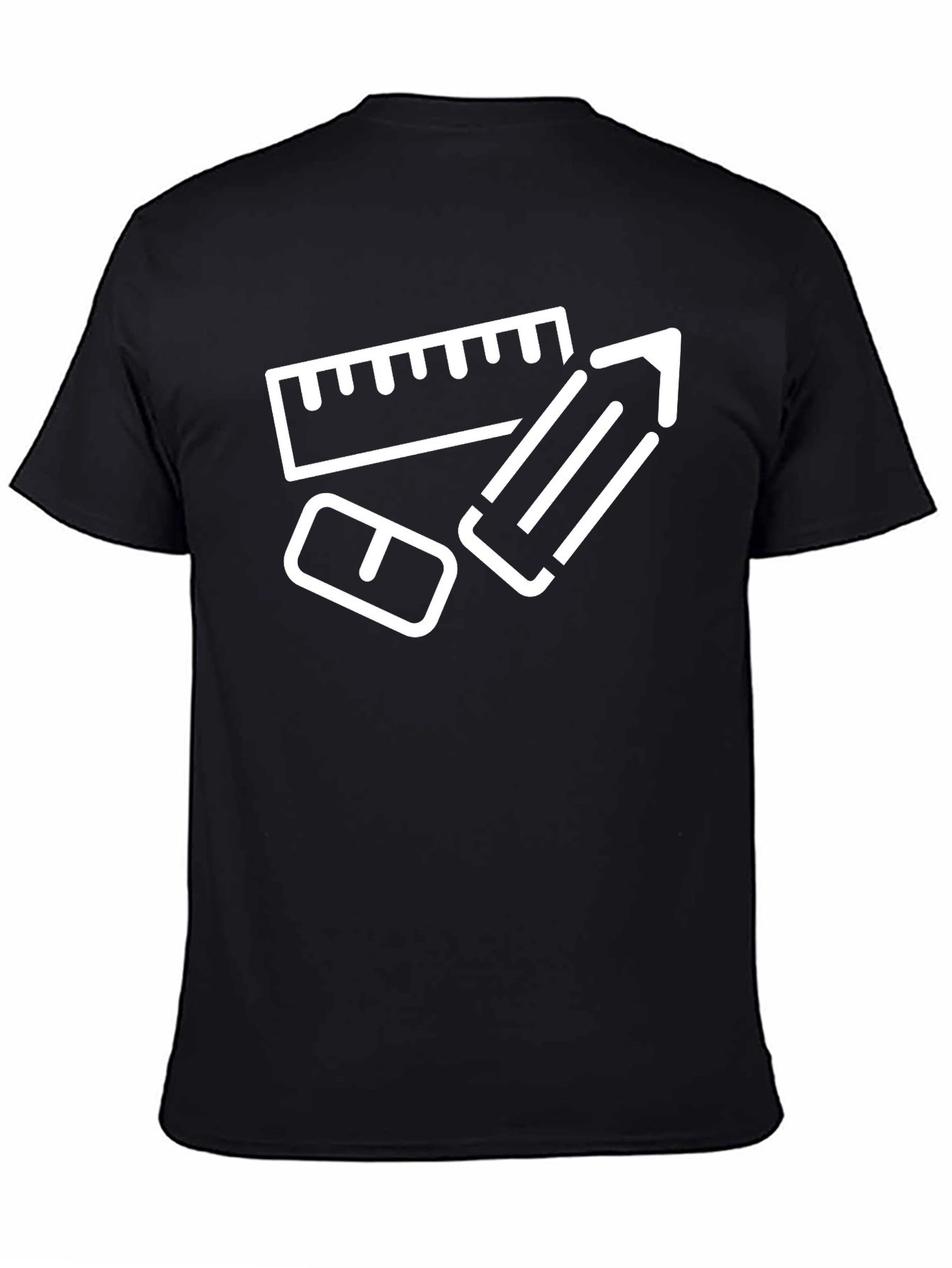 Drafting Tools Graphic Tee - Black Cotton T-Shirt