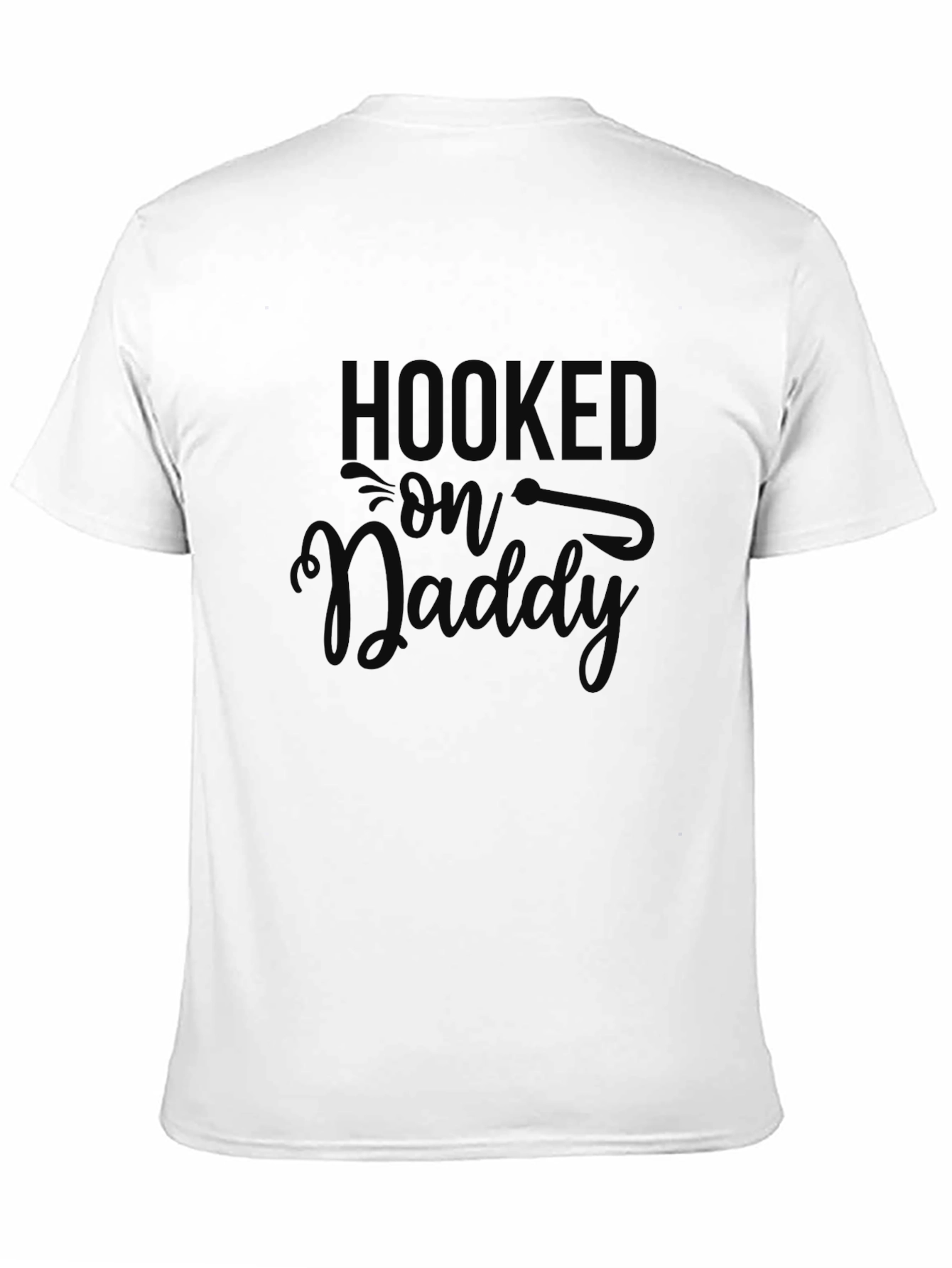 Hooked on Daddy Black Graphic Tee Shirt