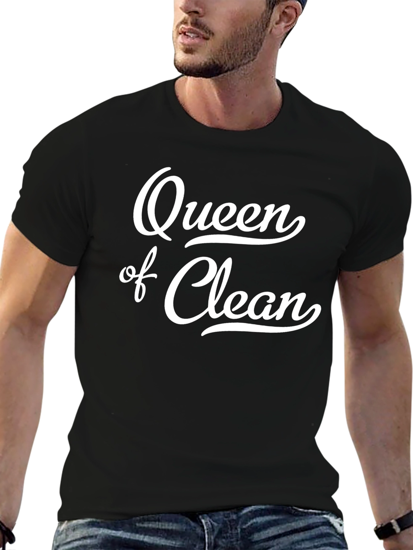 Queen of Clean Black Graphic T-Shirt