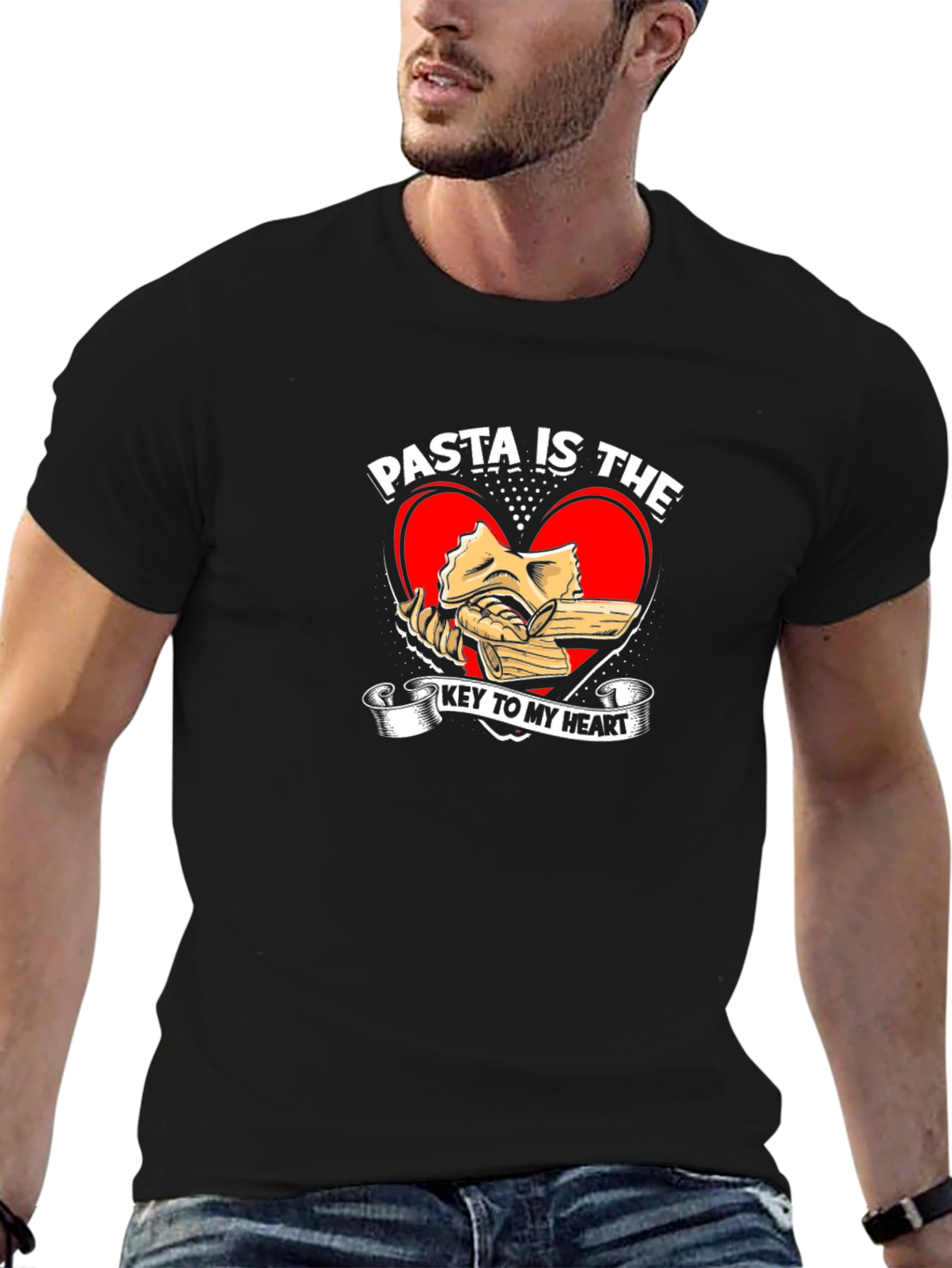Pasta is the Key to My Heart Graphic T-Shirt