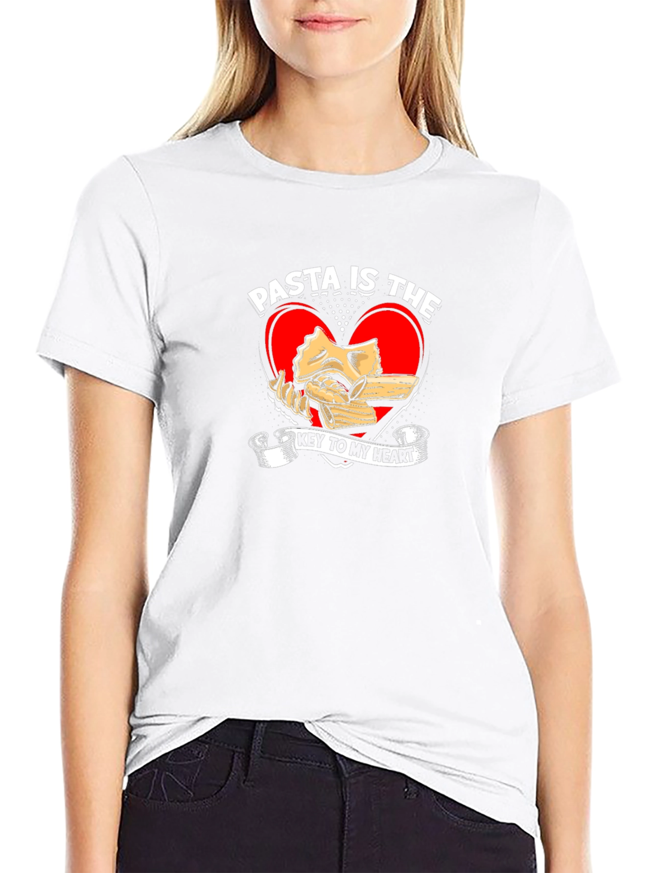 Pasta is the Key to My Heart Graphic T-Shirt