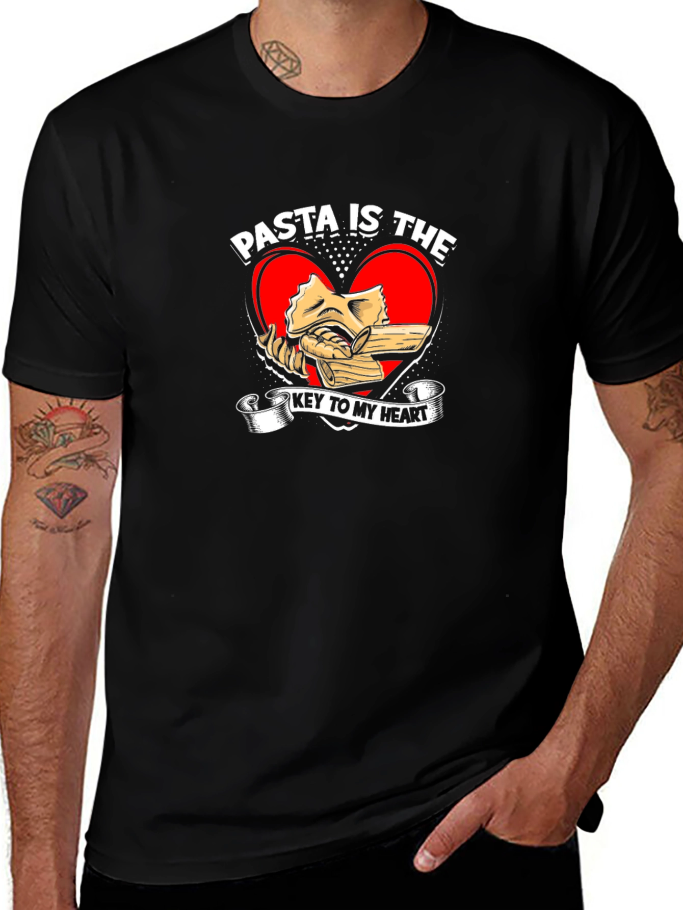 Pasta is the Key to My Heart Graphic T-Shirt