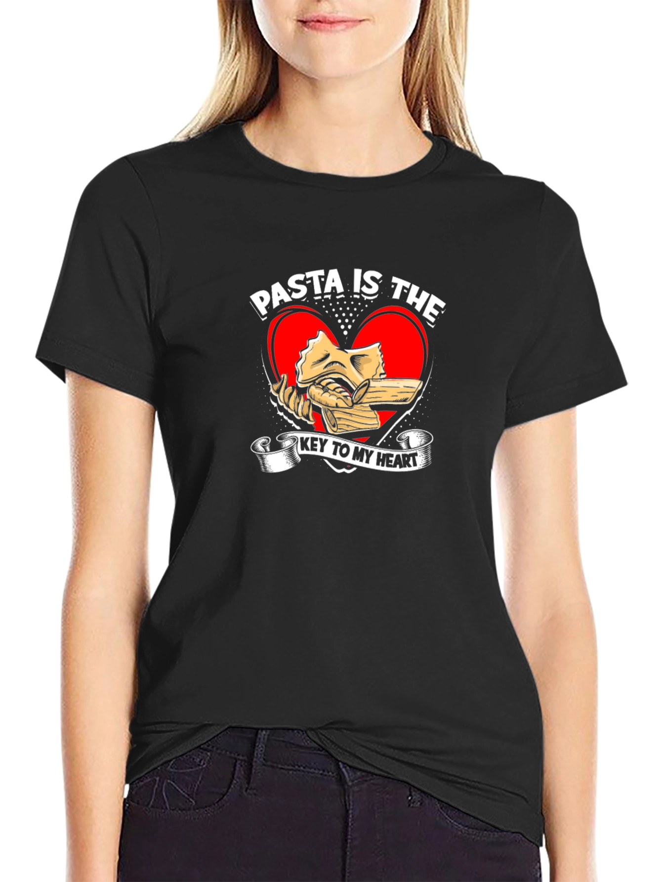 Pasta is the Key to My Heart Graphic T-Shirt