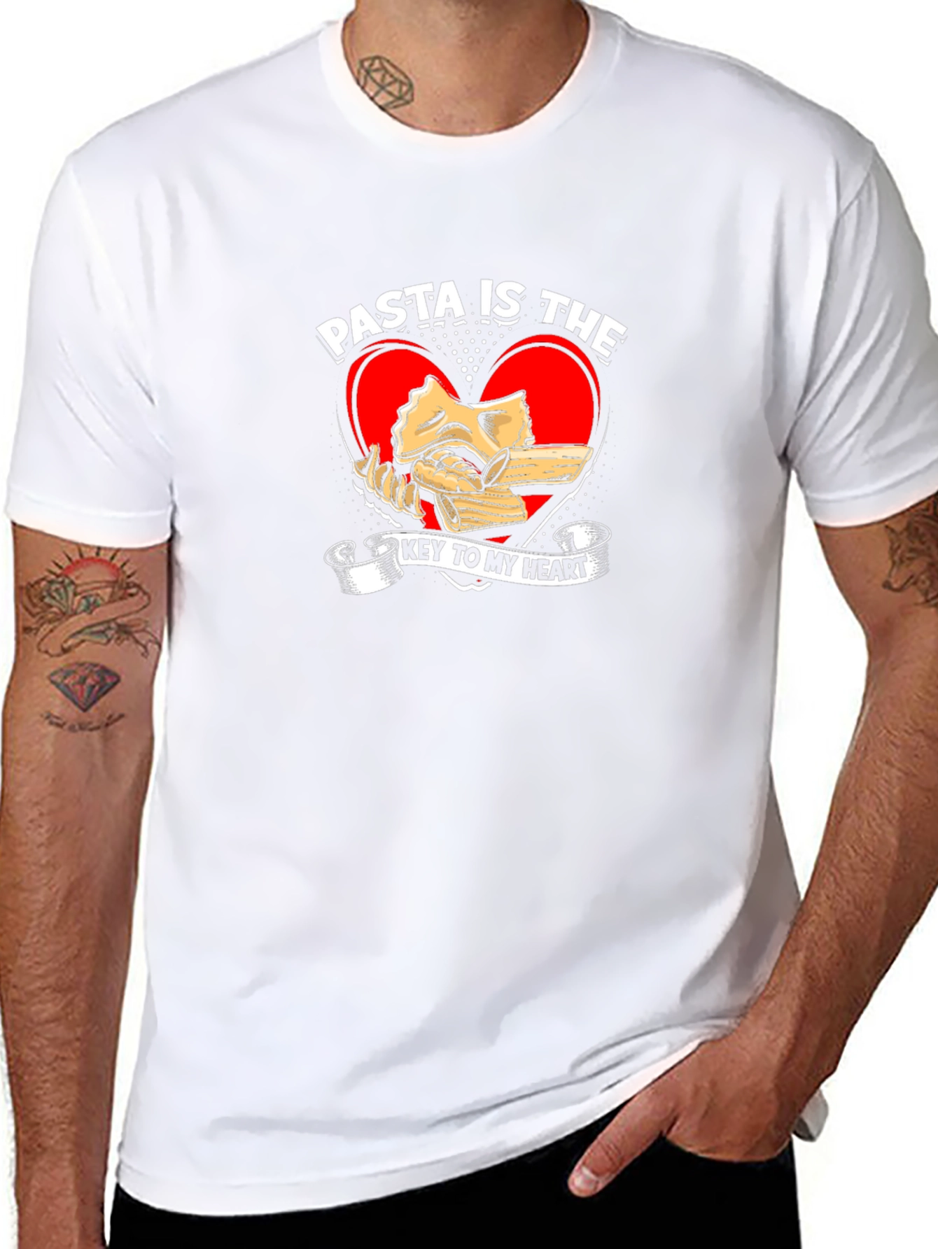 Pasta is the Key to My Heart Graphic T-Shirt