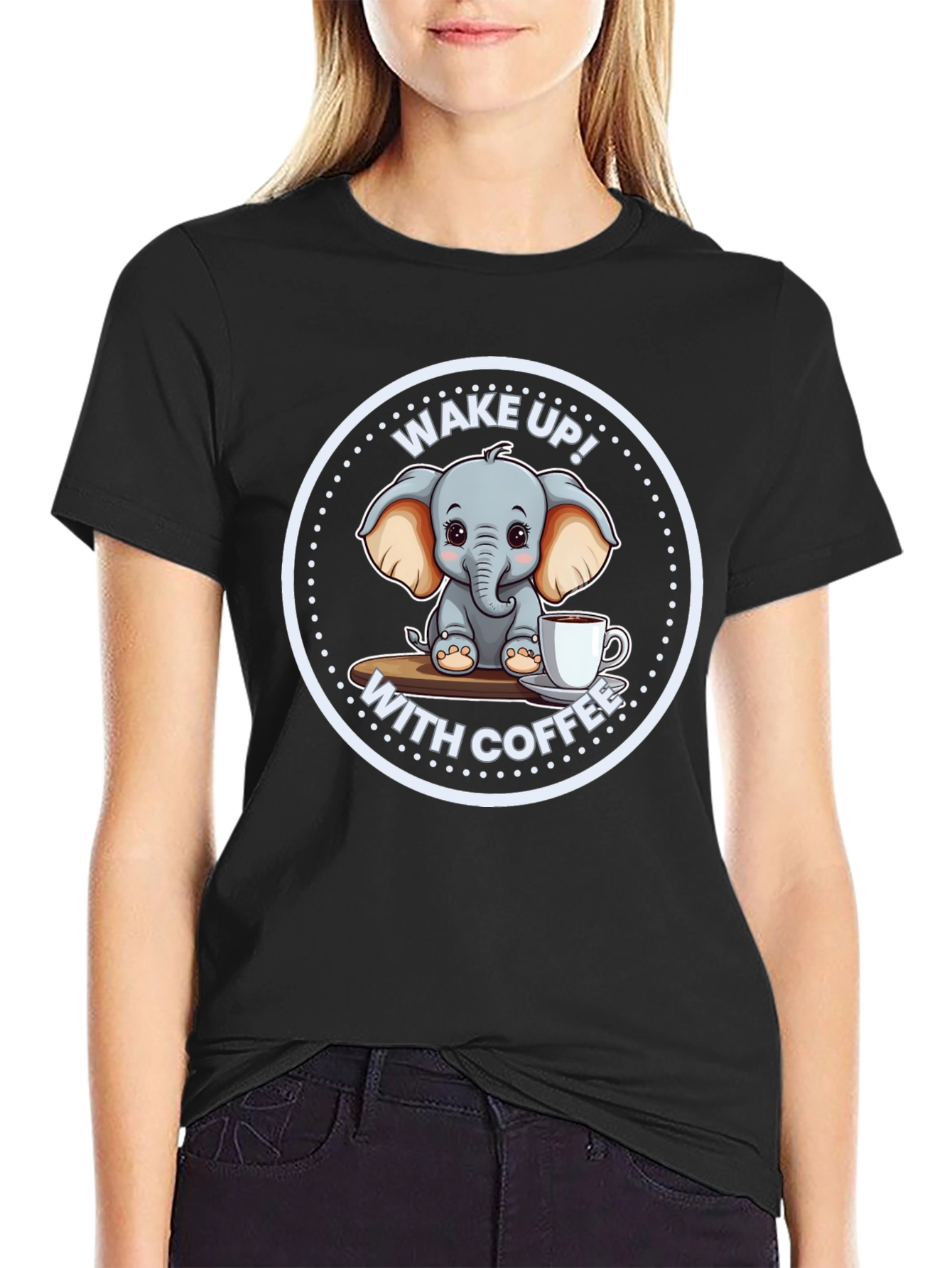 Cute Elephant Coffee T-Shirt