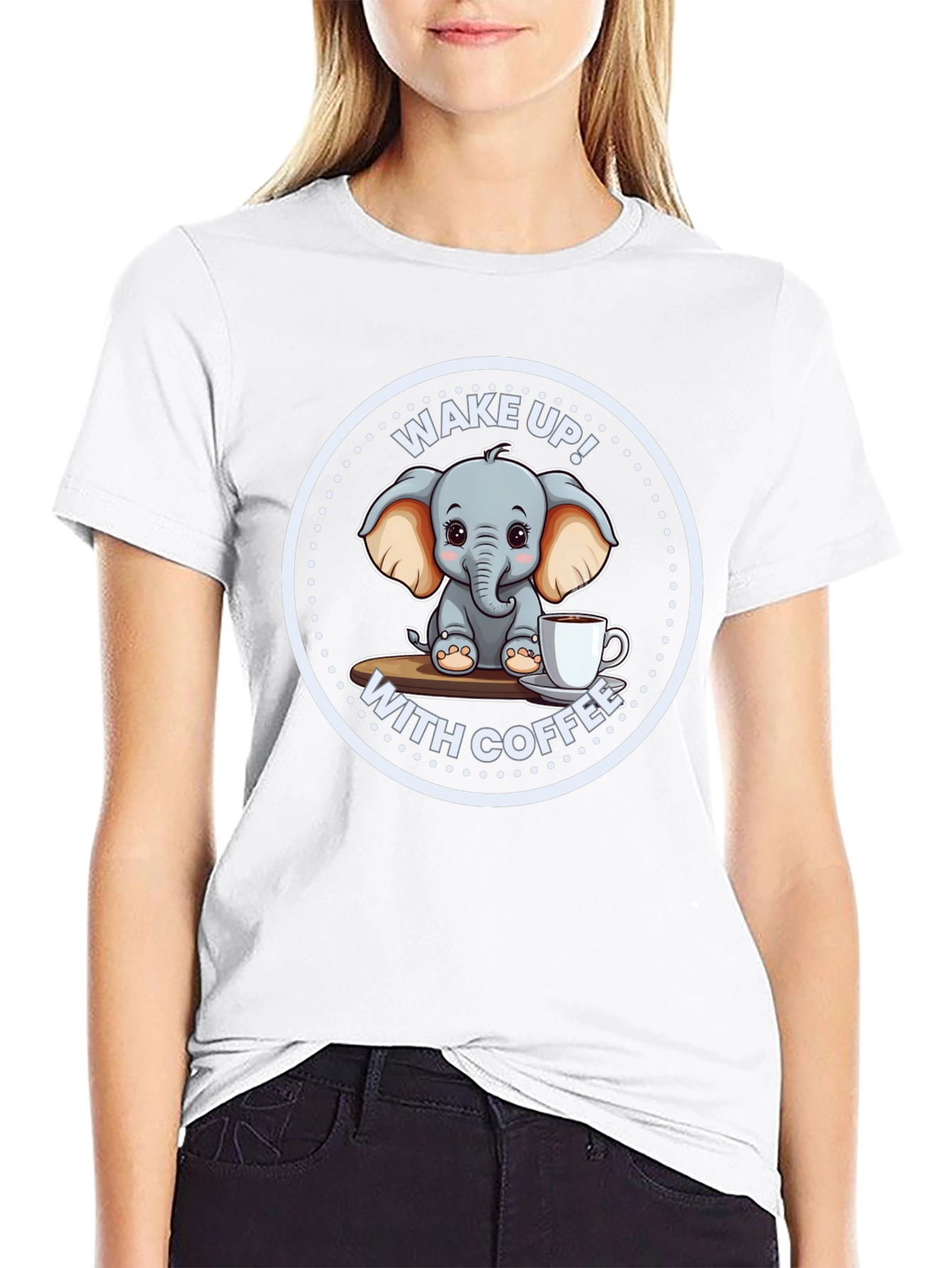 Cute Elephant Coffee T-Shirt