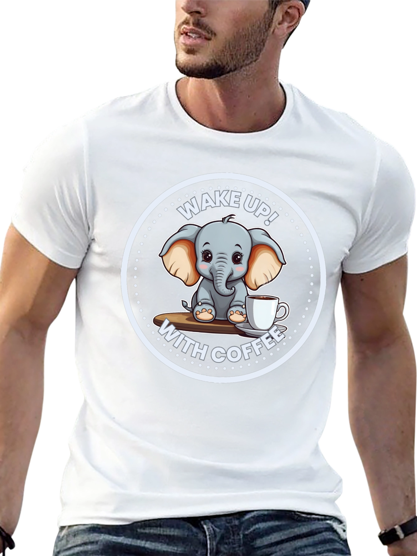 Cute Elephant Coffee T-Shirt