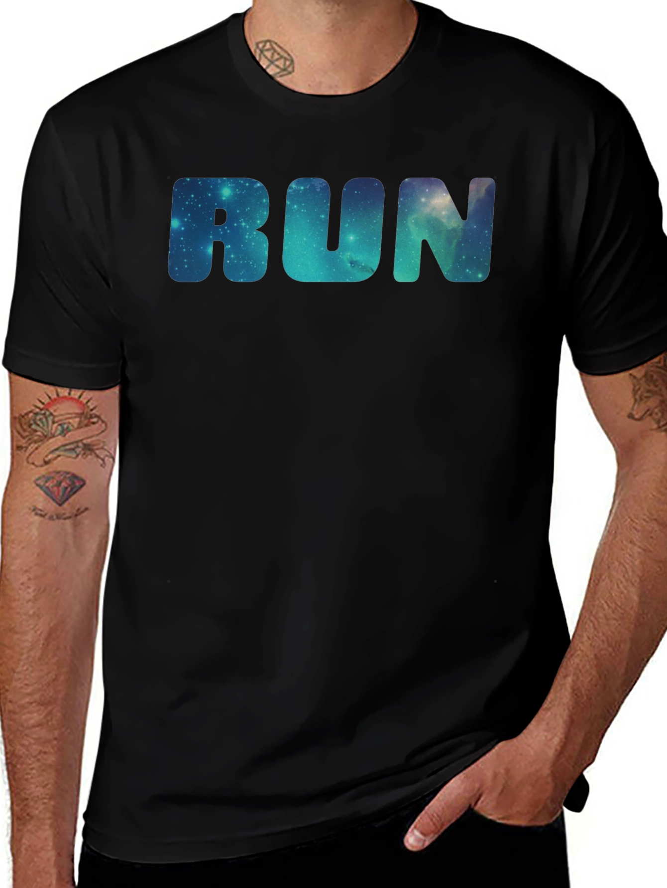 Galaxy RUN T-Shirt - Space Print Tee