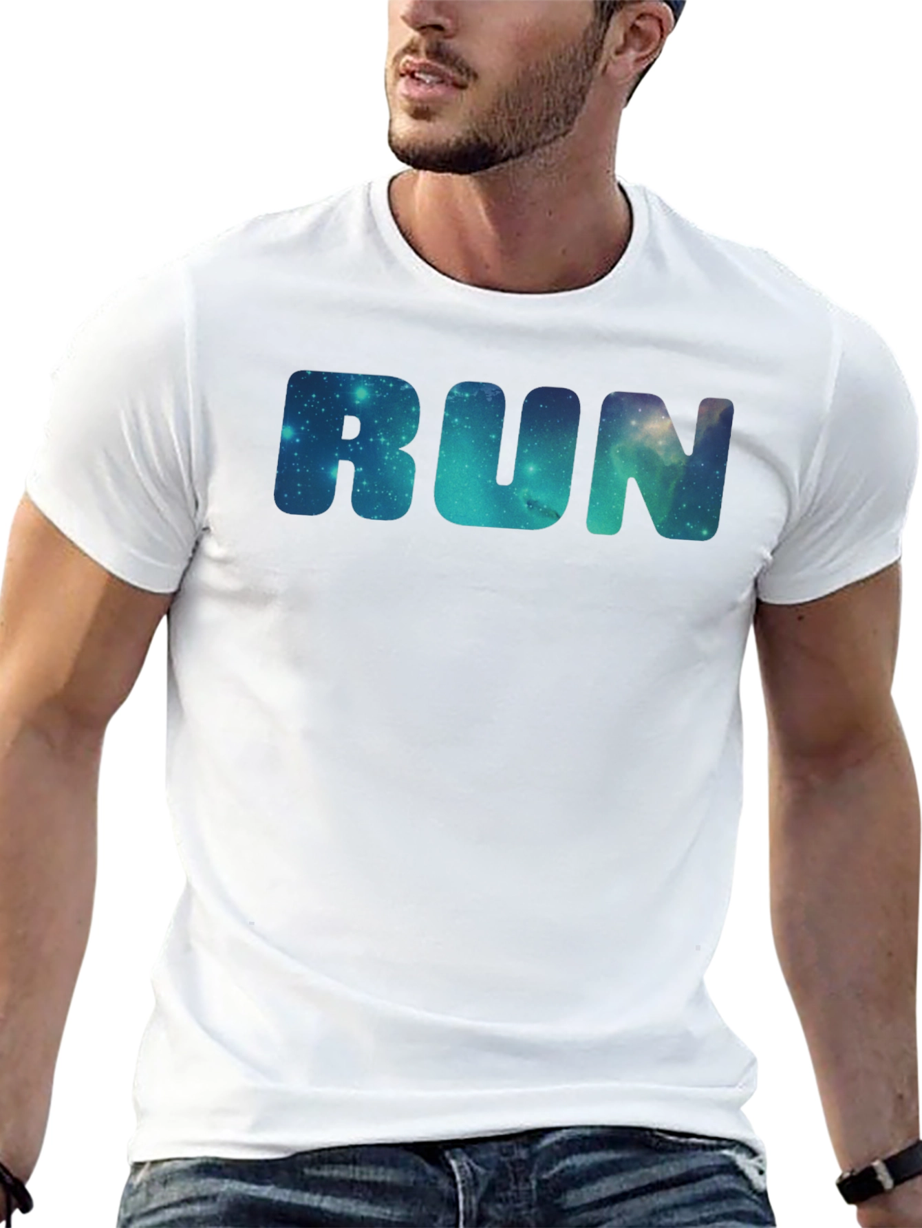 Galaxy RUN T-Shirt - Space Print Tee