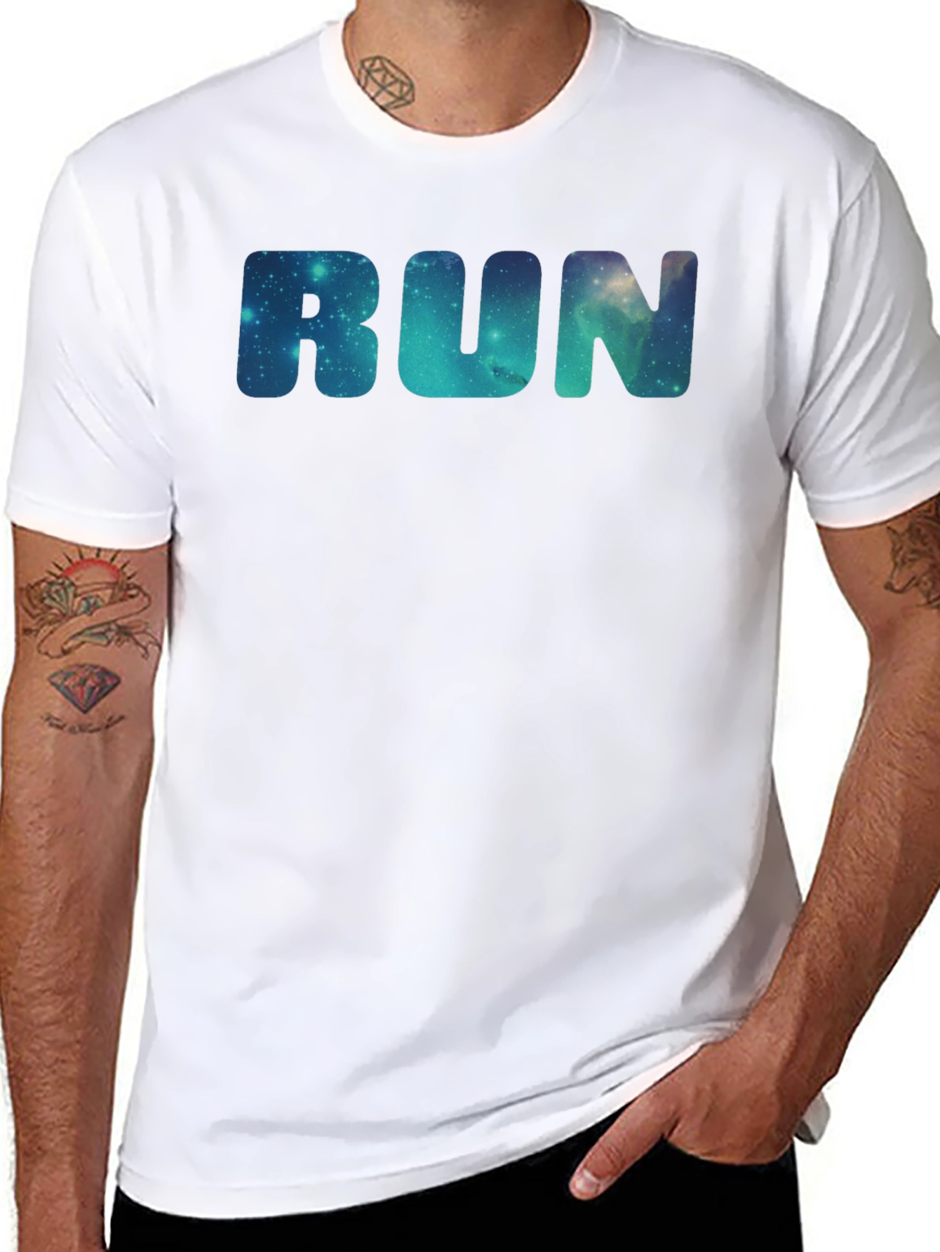 Galaxy RUN T-Shirt - Space Print Tee