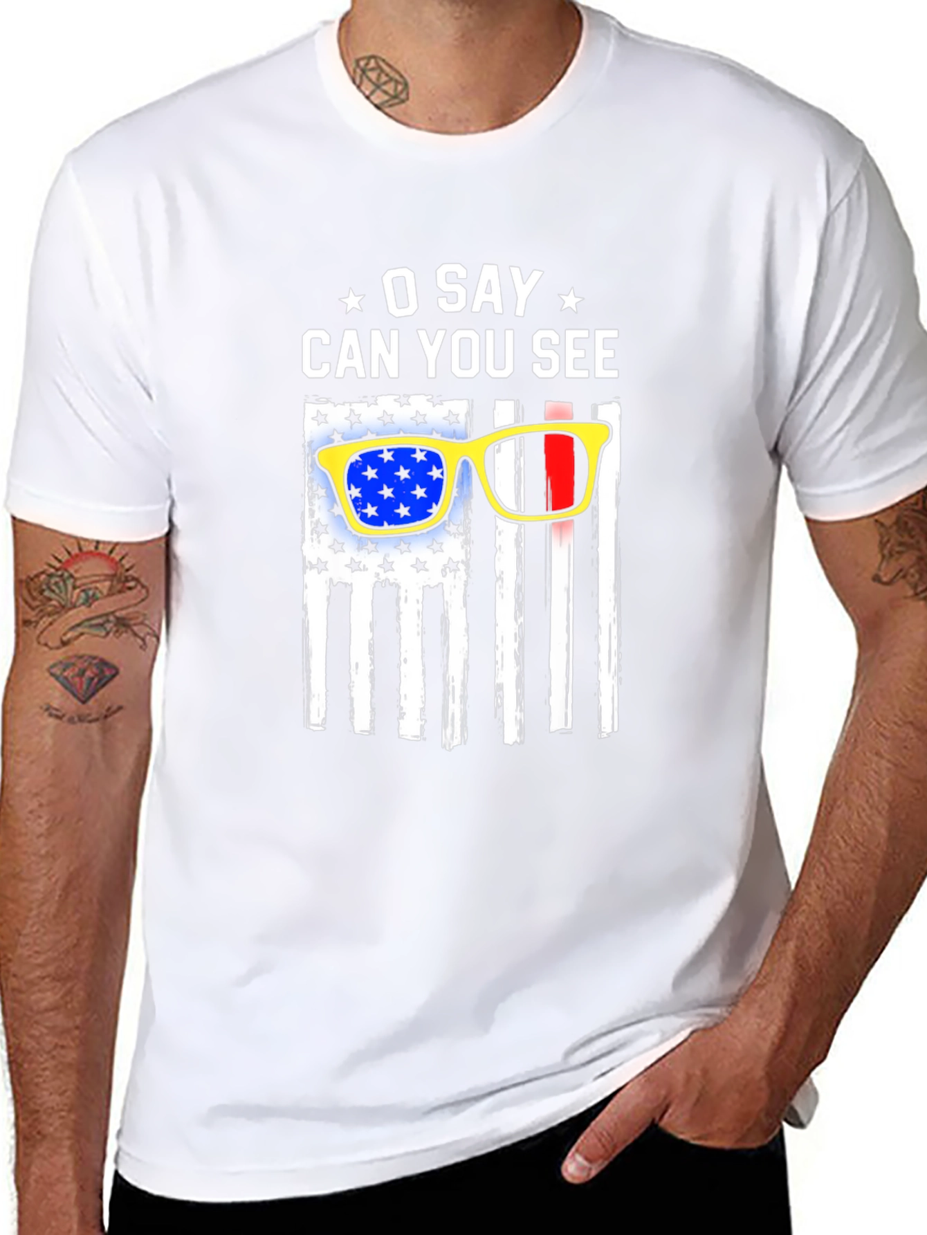 O Say Can You See Patriotic USA Flag T-Shirt
