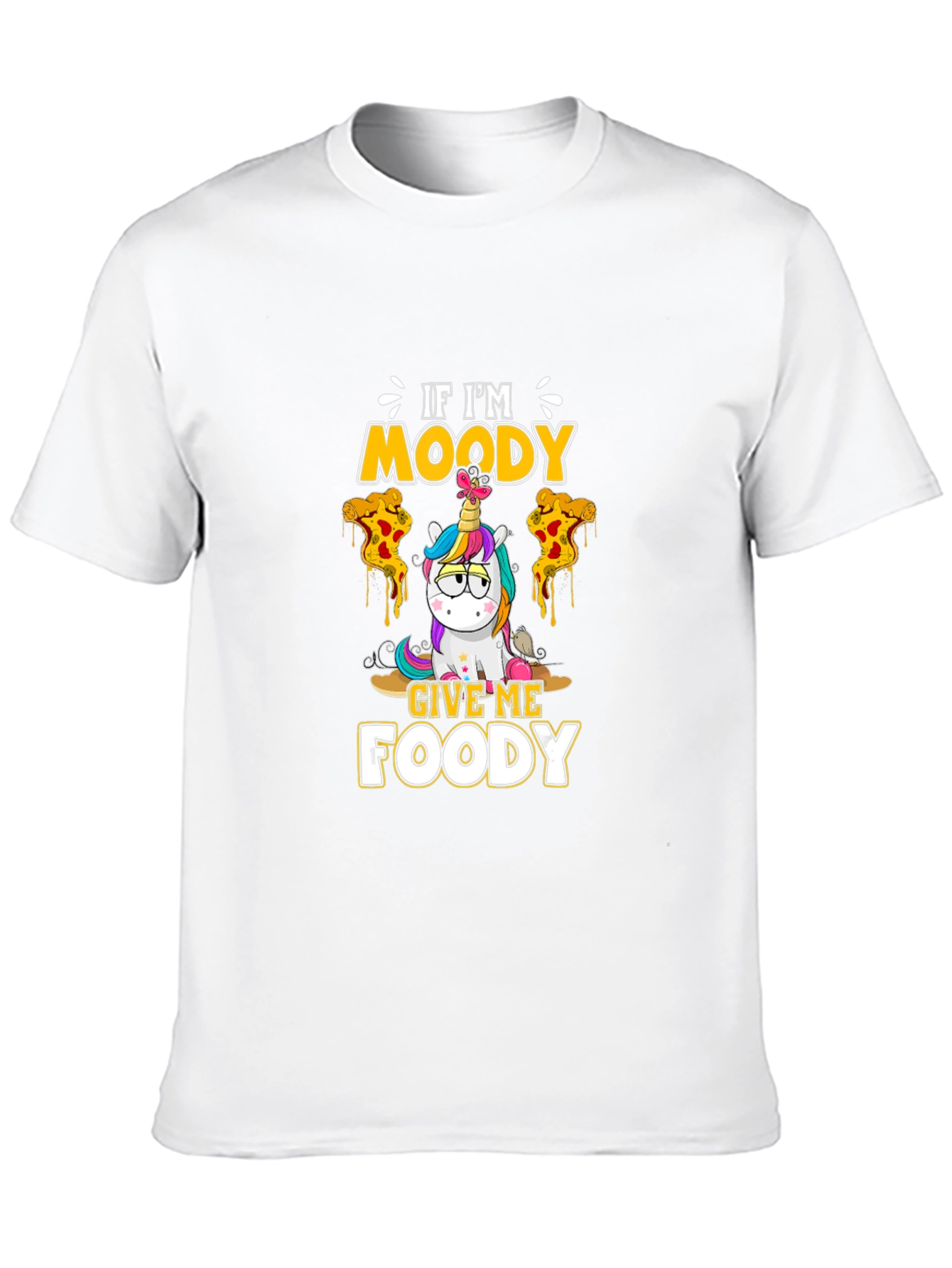 Moody Foody Unicorn Black T-Shirt