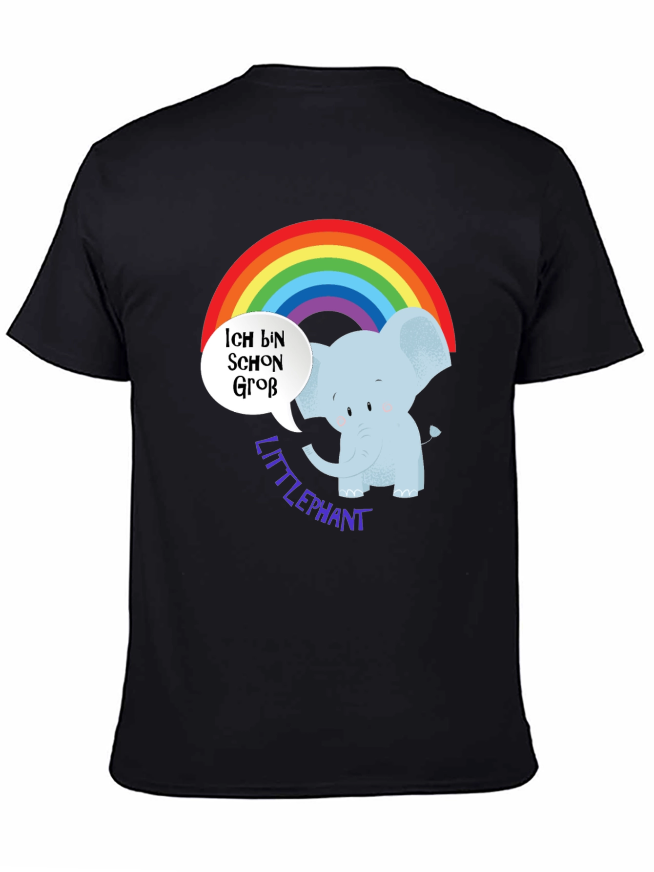 Cute Elephant Rainbow T-Shirt - Little Elephant Design