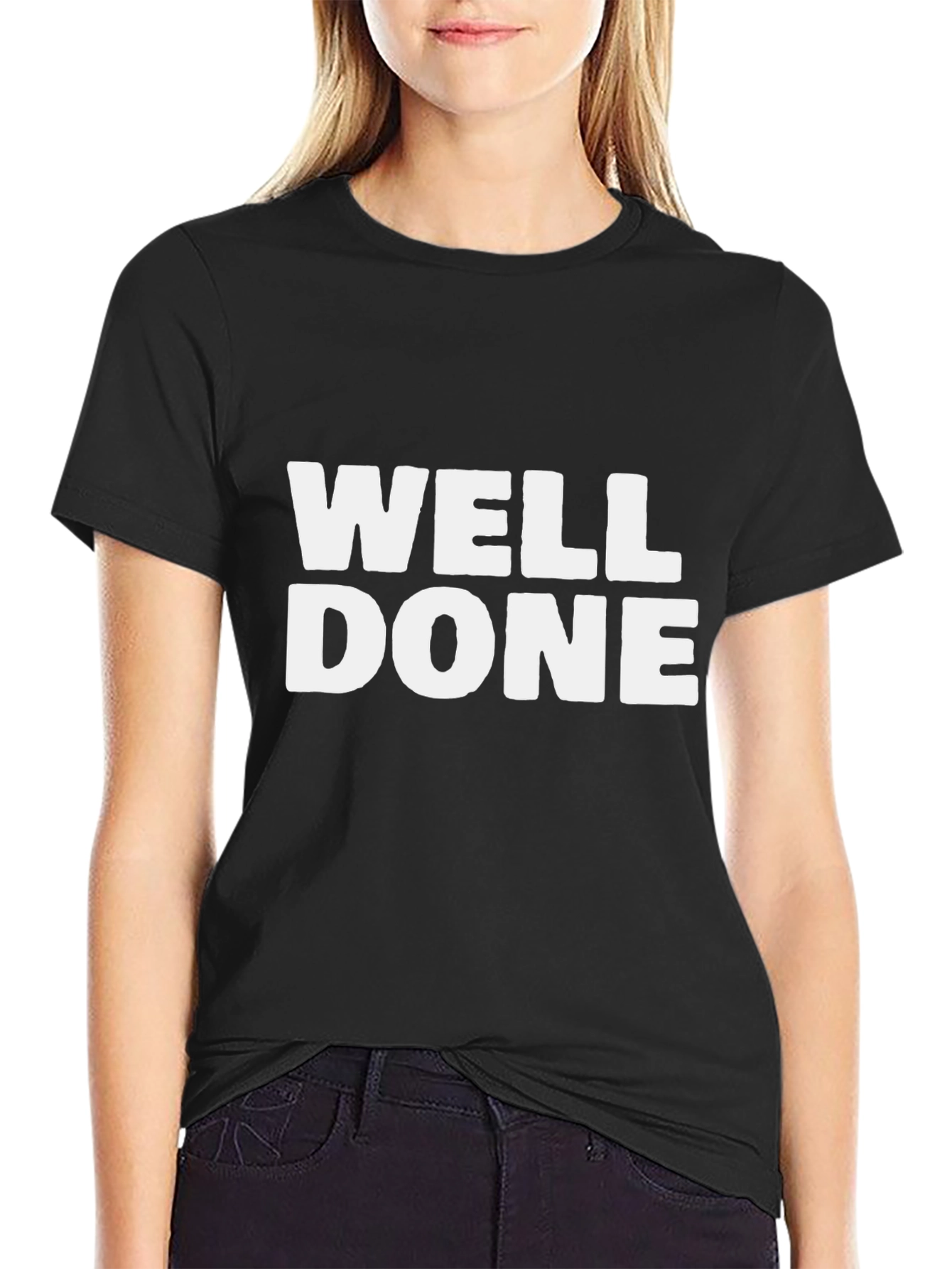 Well Done Graphic Tee - Black Cotton T-Shirt