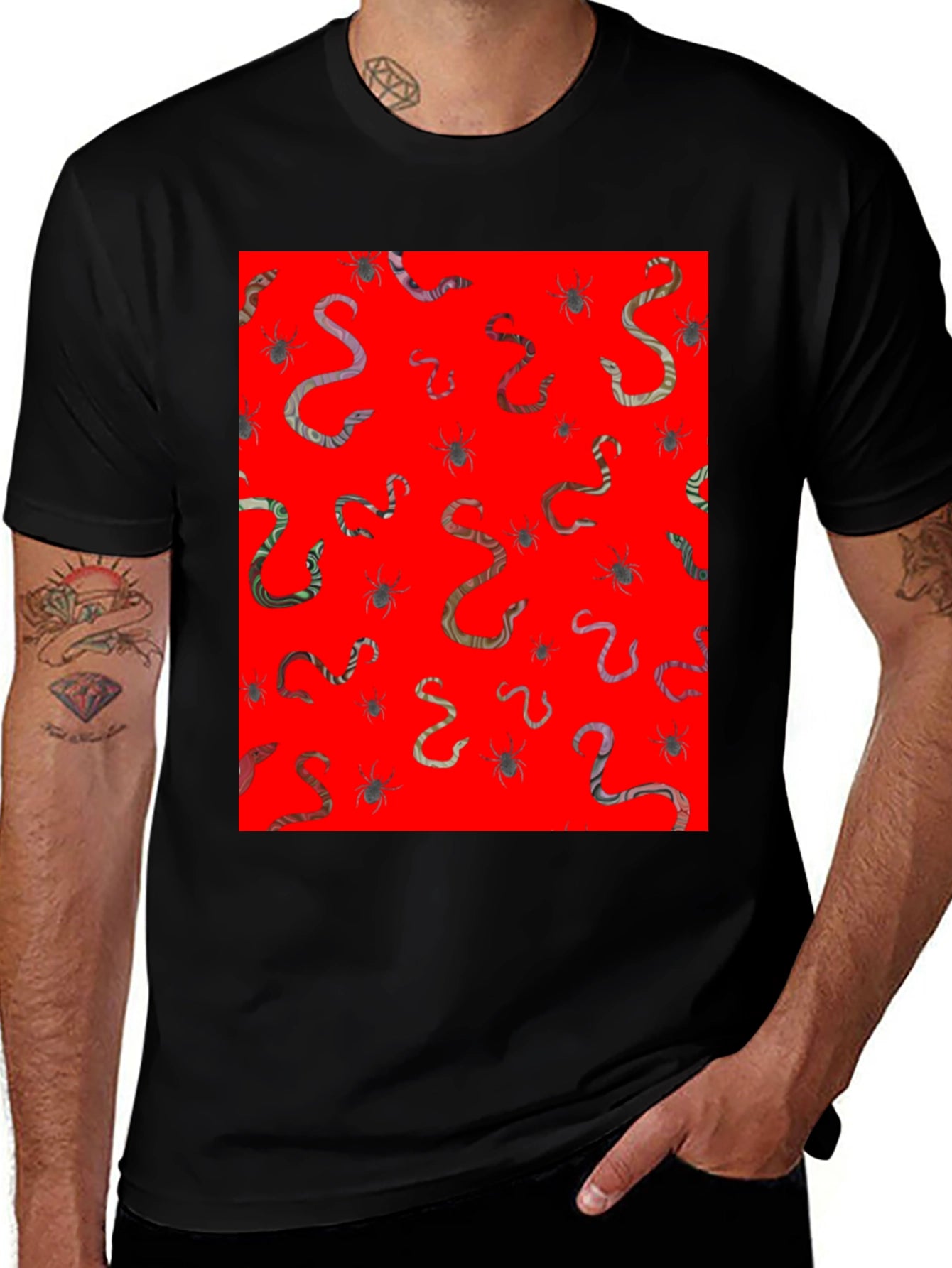 Creepy Crawly Red Graphic Tee