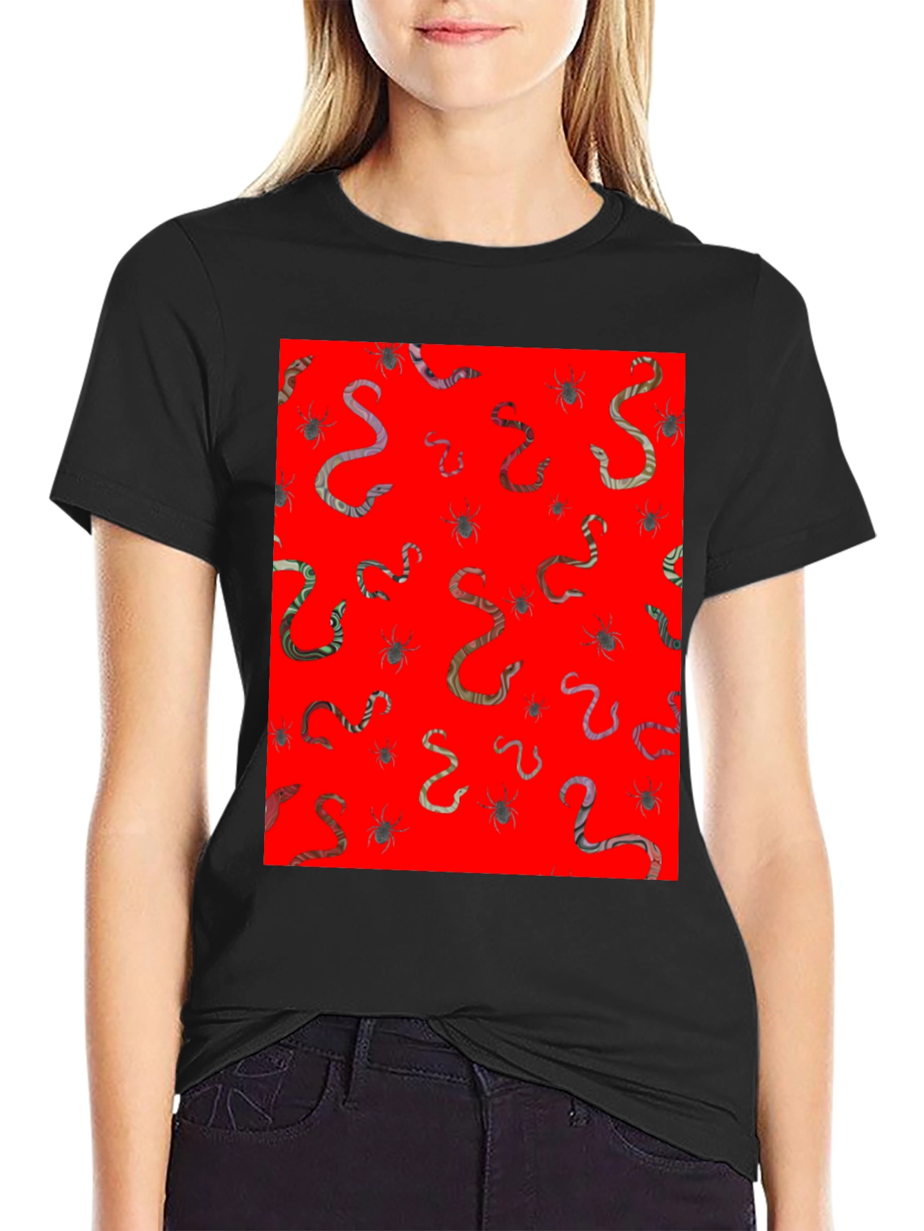 Creepy Crawly Red Graphic Tee