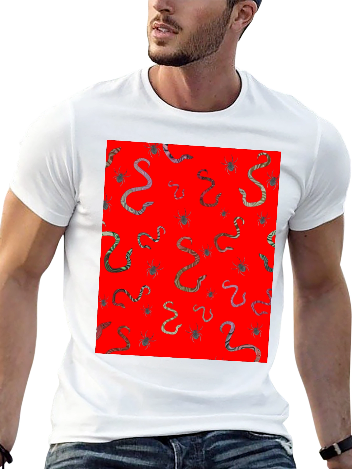 Creepy Crawly Red Graphic Tee
