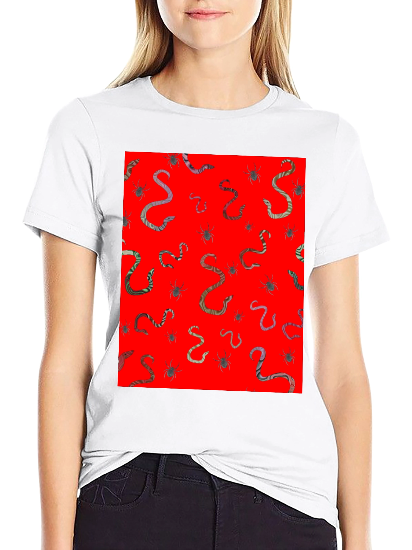 Creepy Crawly Red Graphic Tee