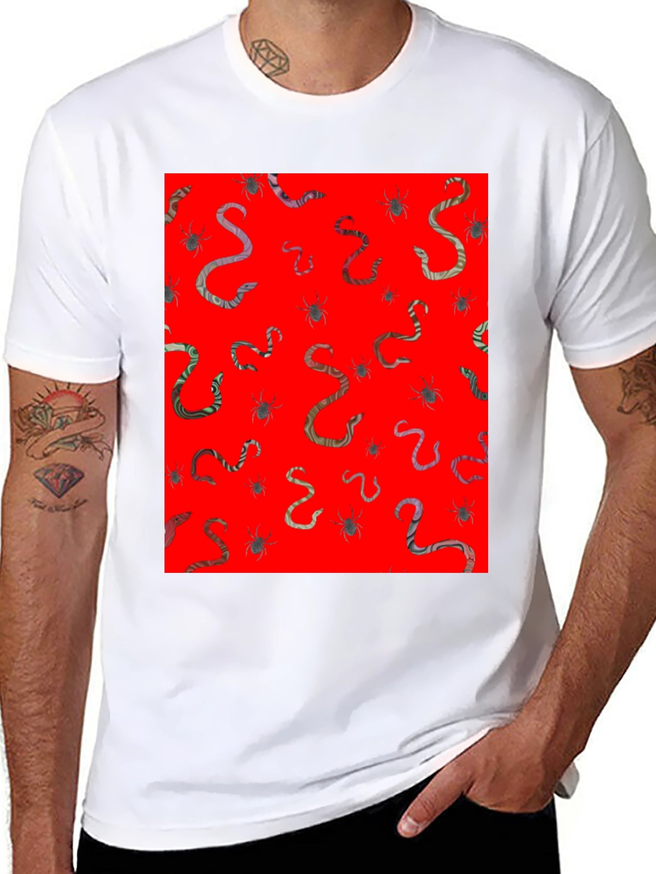 Creepy Crawly Red Graphic Tee