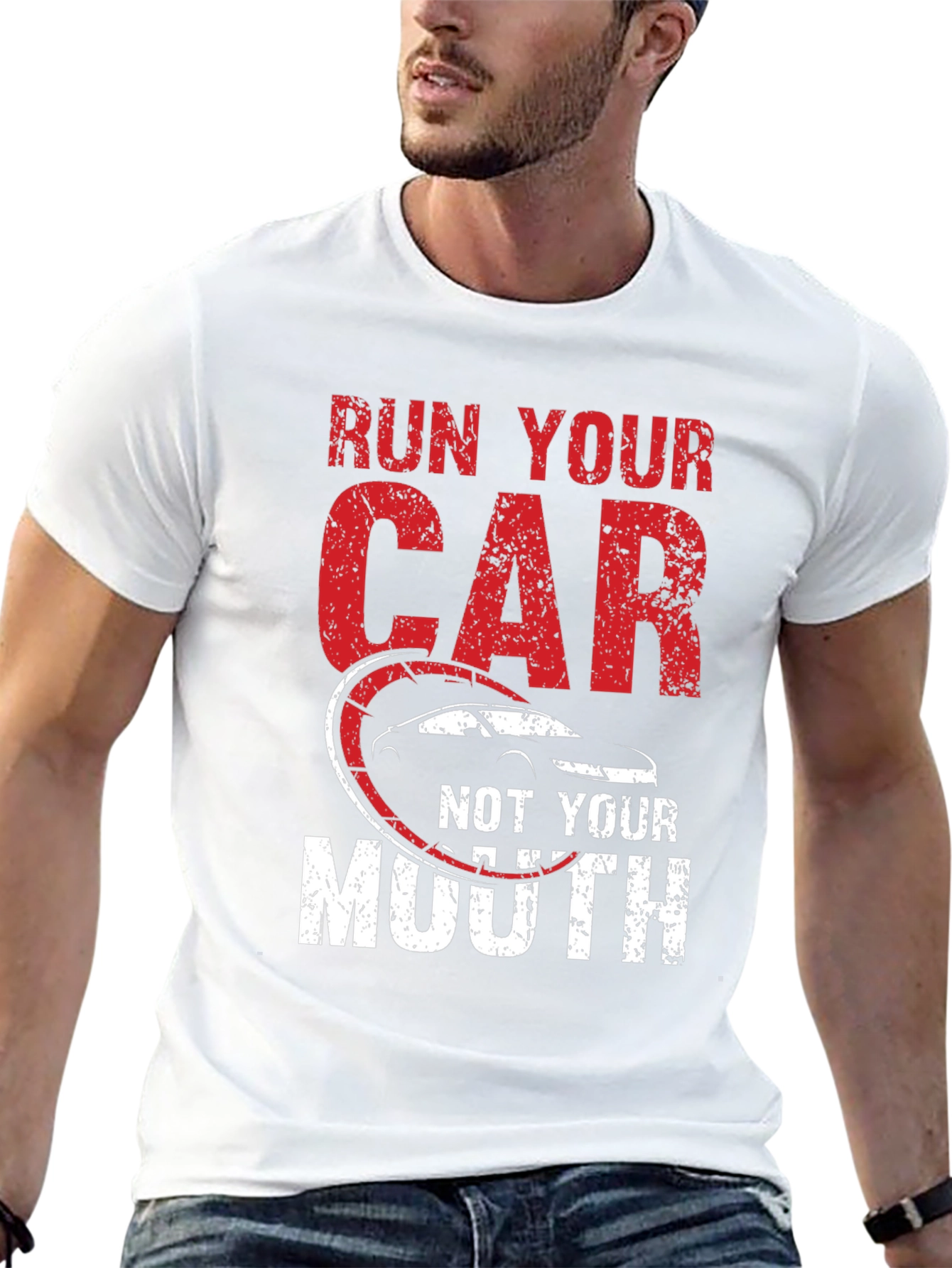 Run Your Car Not Your Mouth Black T-Shirt