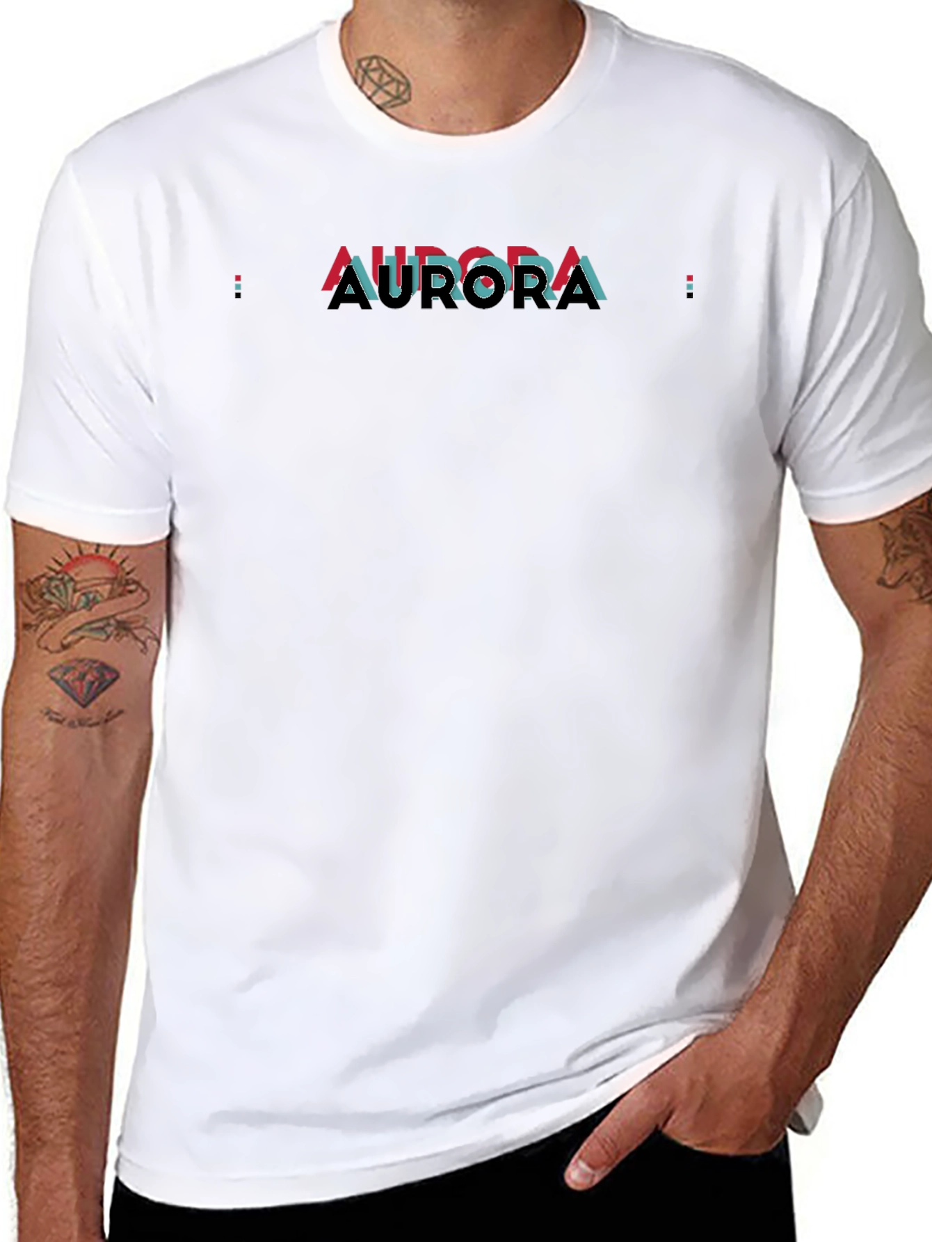 Aurora Graphic Print Black T-Shirt