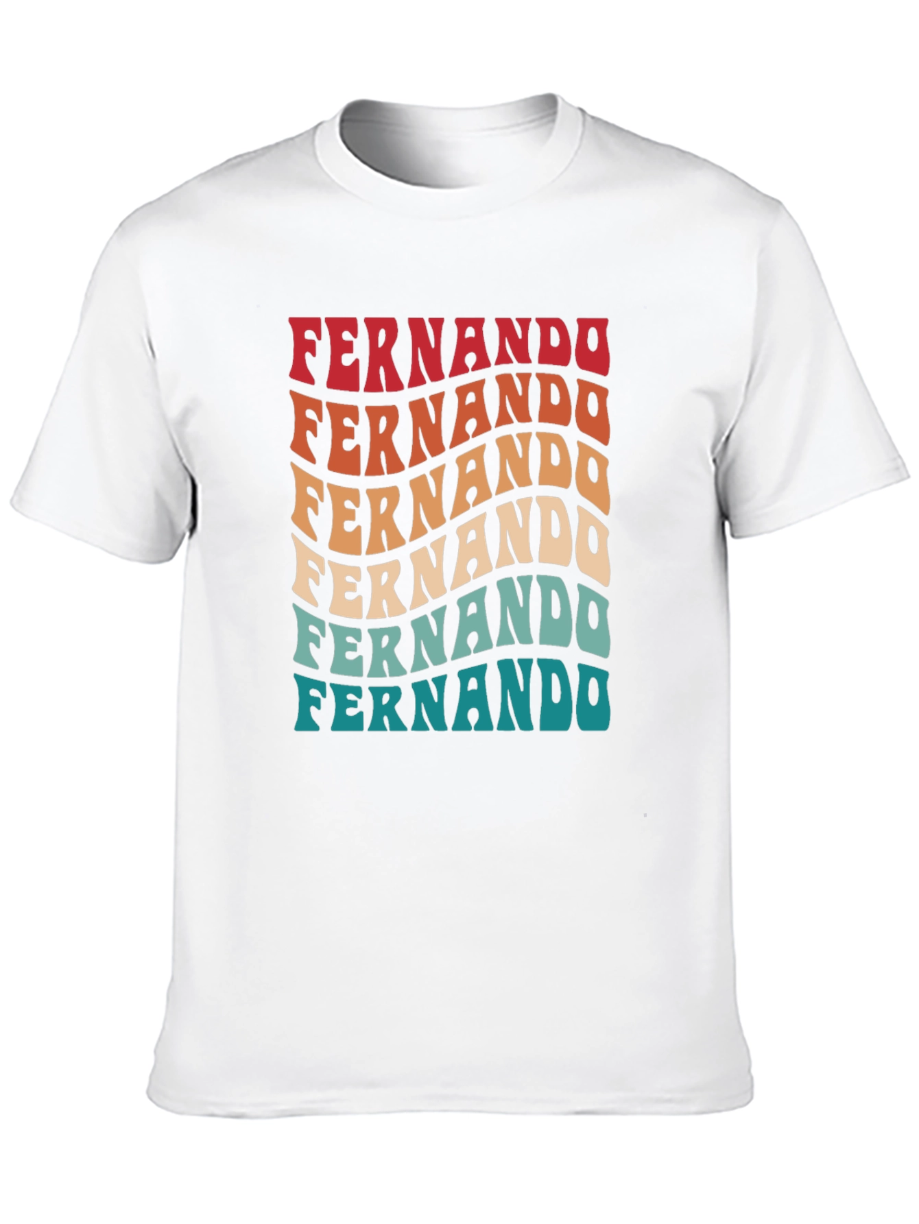 Fernando Retro Wavy Text T-Shirt