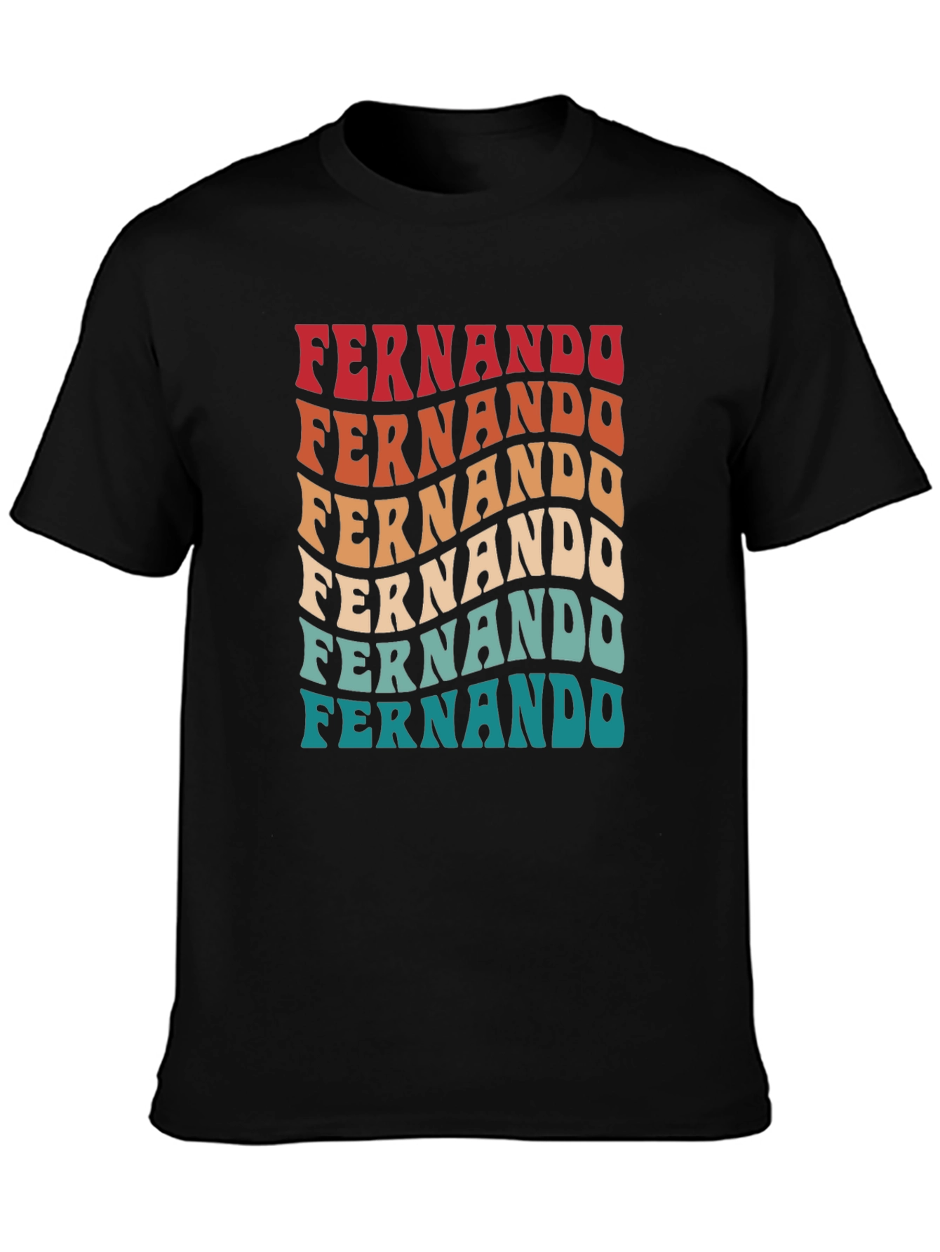 Fernando Retro Wavy Text T-Shirt