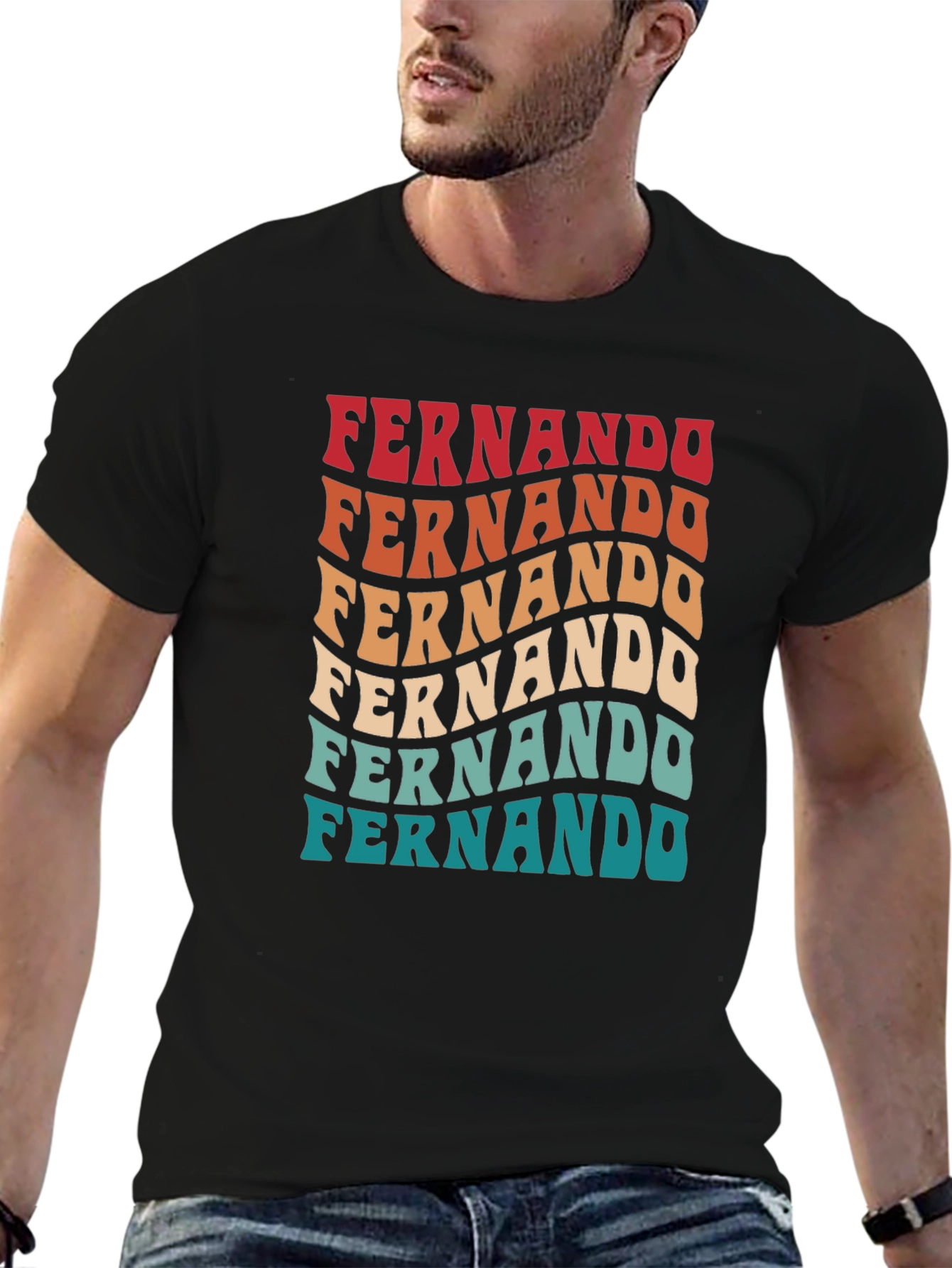 Fernando Retro Wavy Text T-Shirt