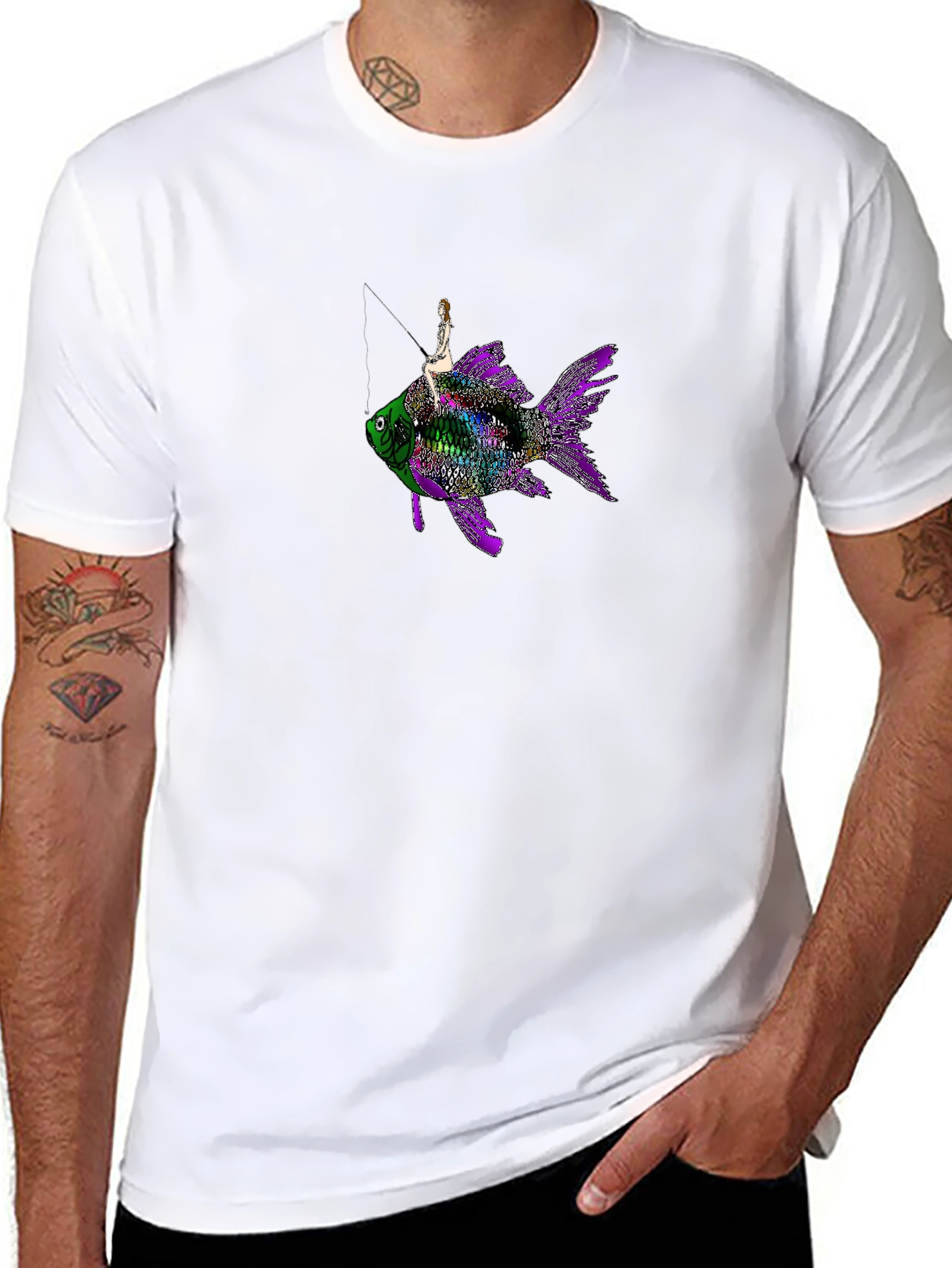 Fantasy Fish Rider T-Shirt