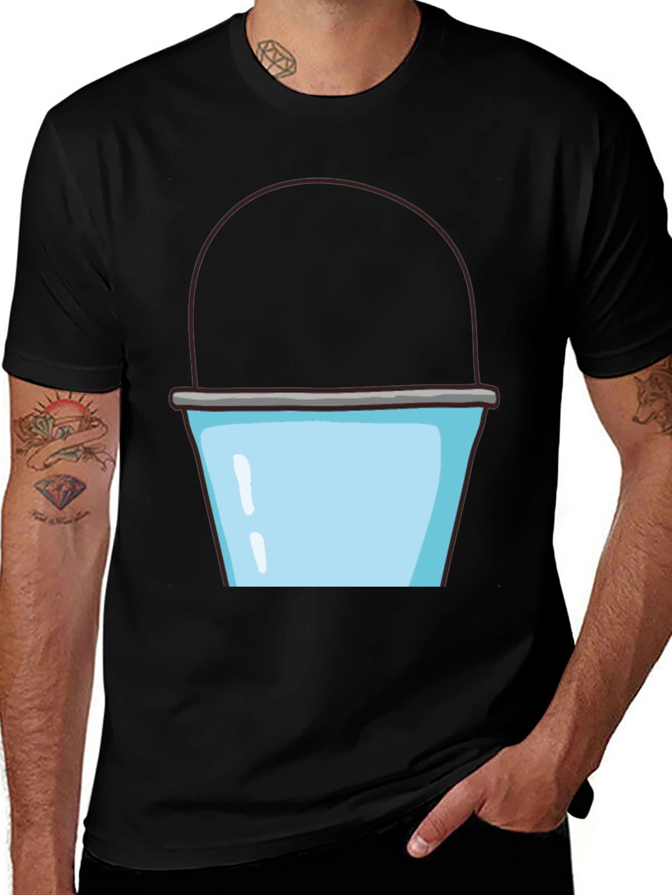 Bucket Graphic T-Shirt - Fun Novelty Tee