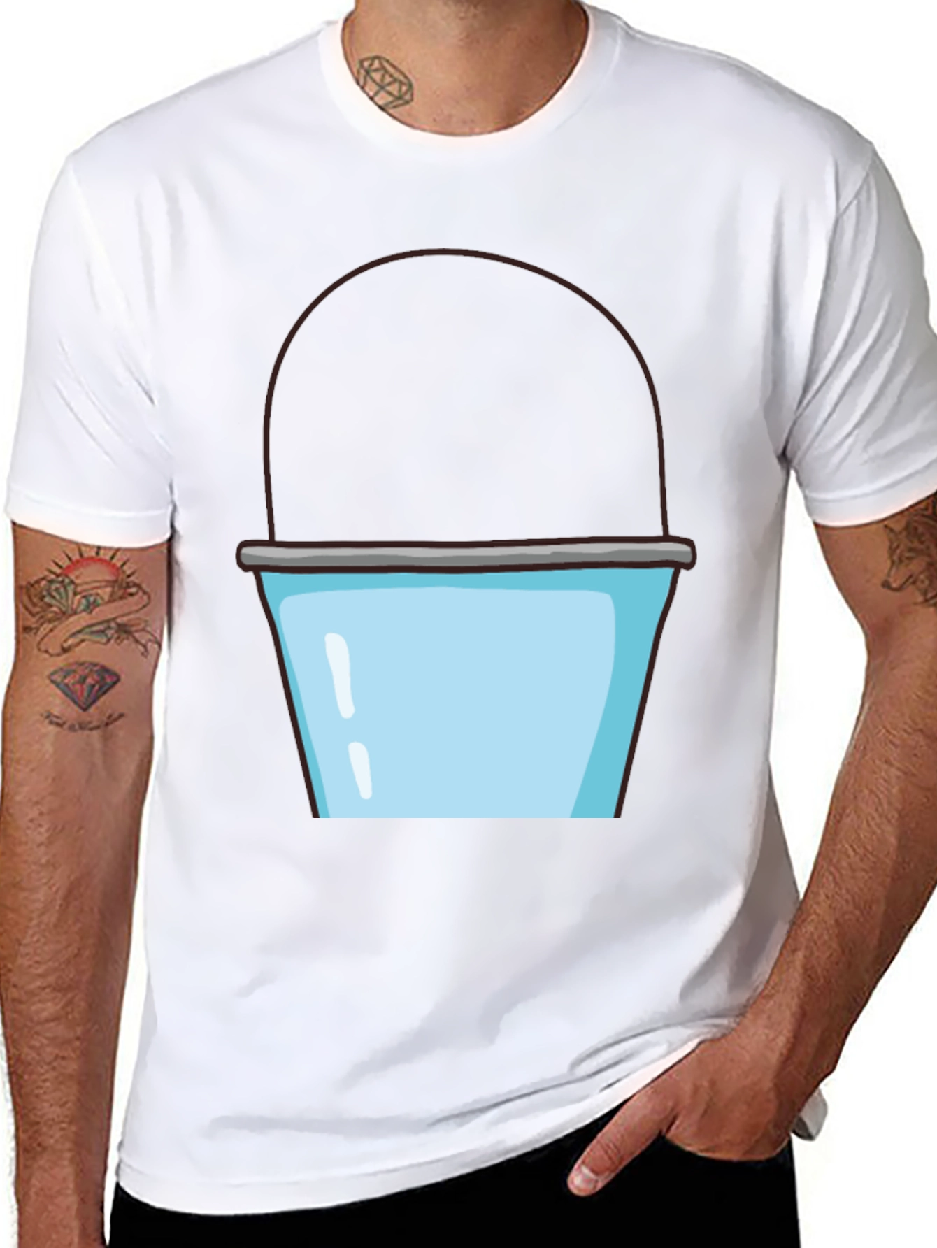 Bucket Graphic T-Shirt - Fun Novelty Tee