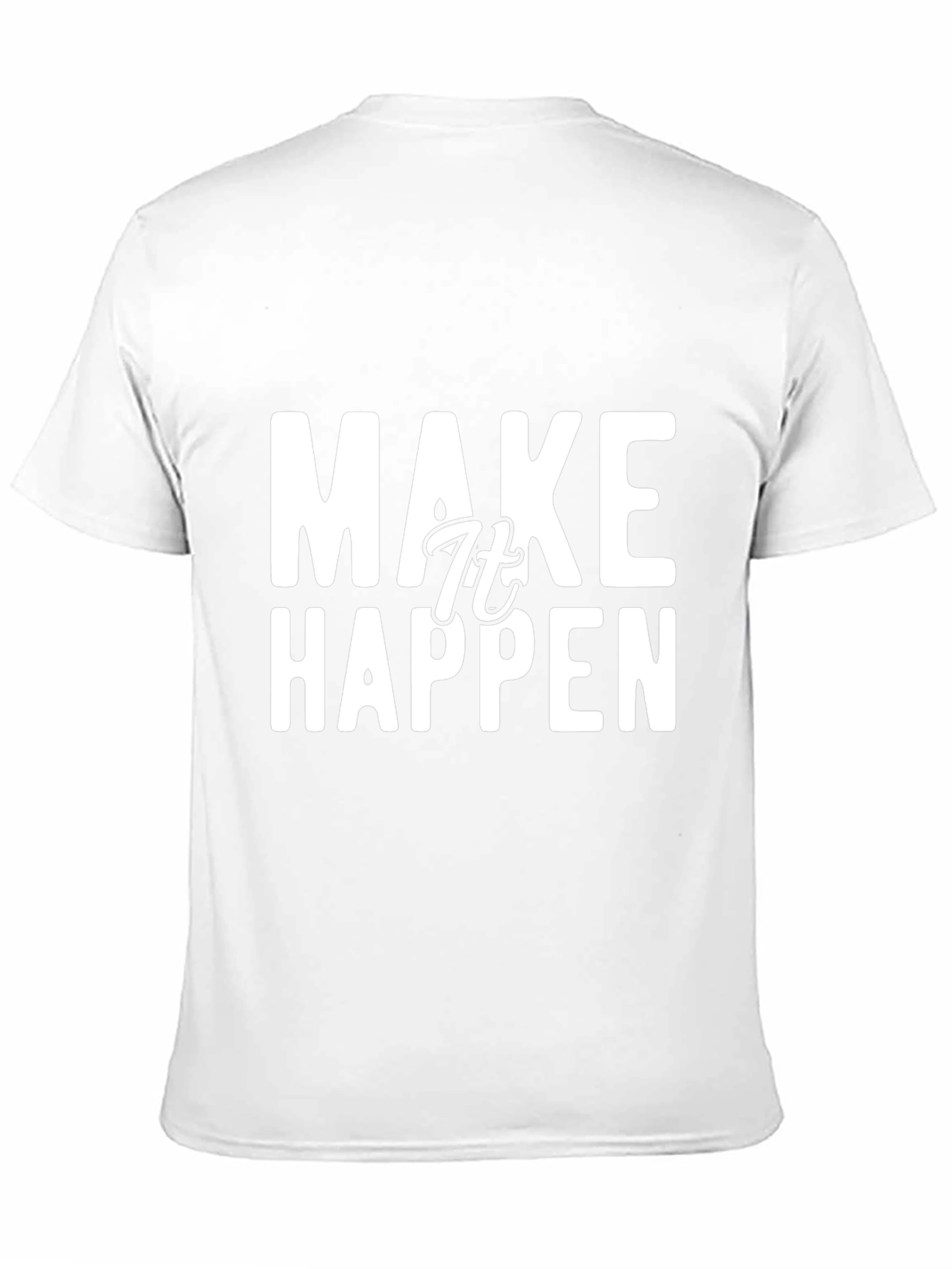 Make It Happen Graphic Tee - Motivational Black T-Shirt