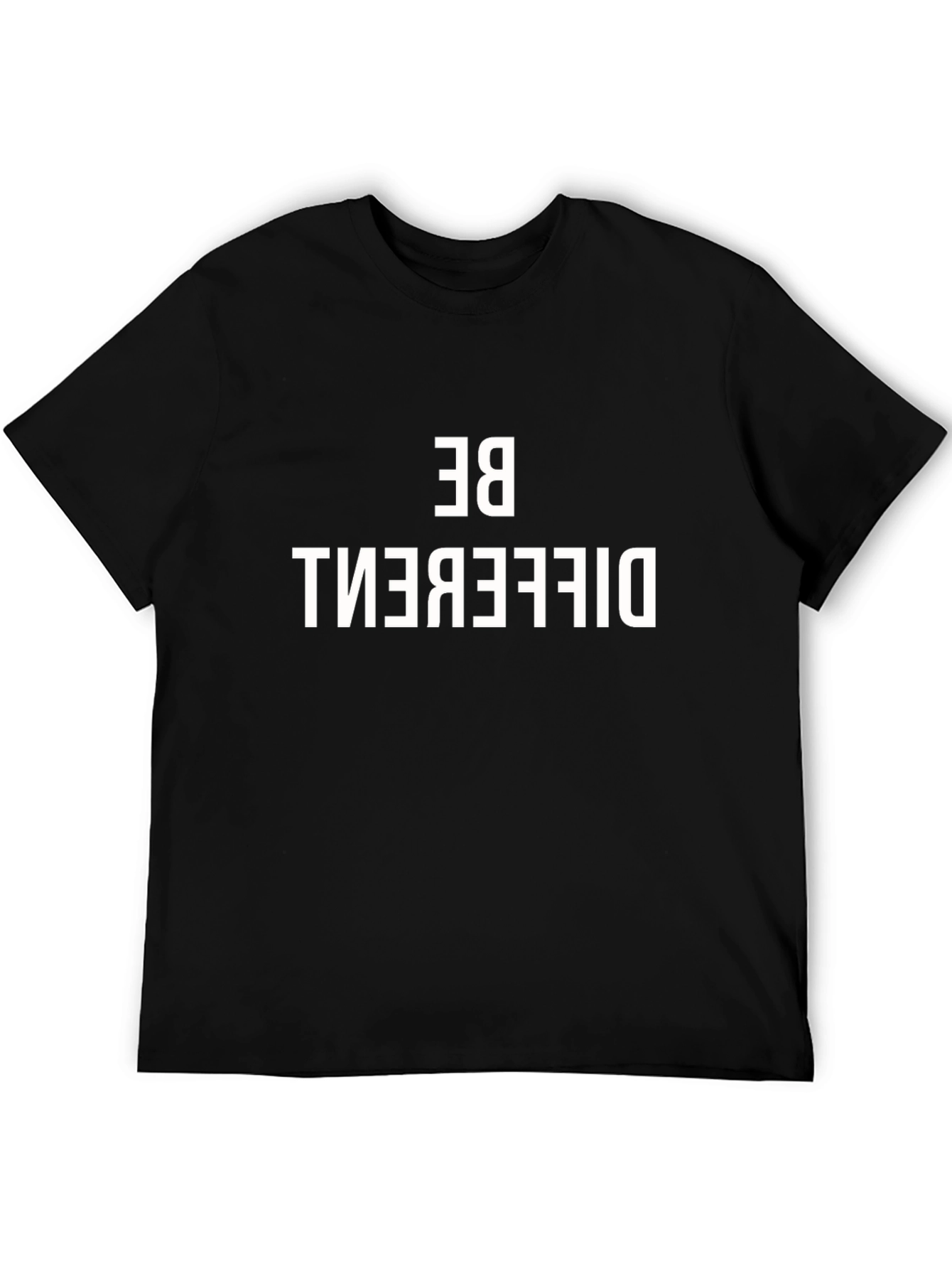 Be Different Graphic Print Tee - Black