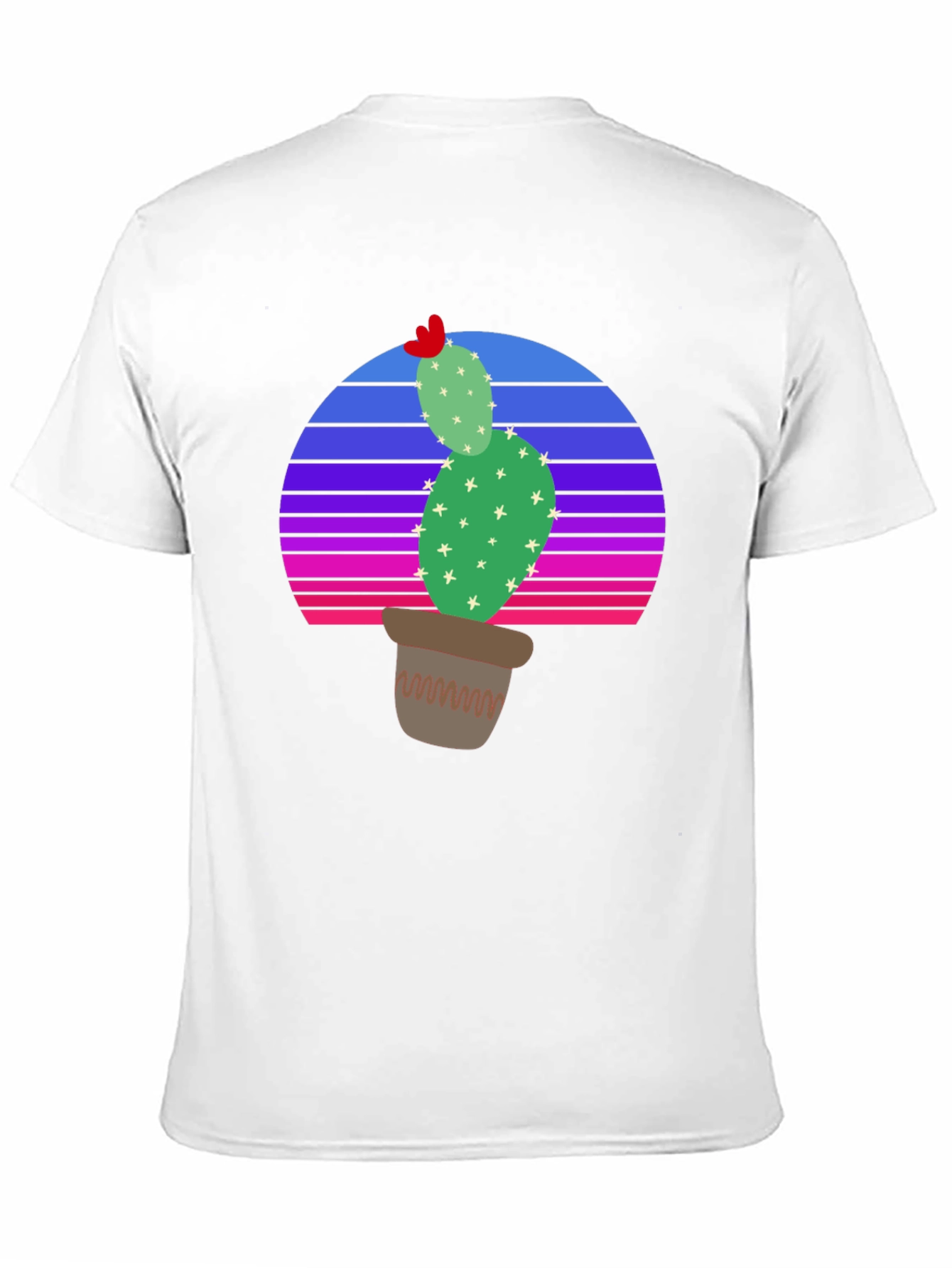 Cactus Sunset T-Shirt - Retro Style Desert Tee