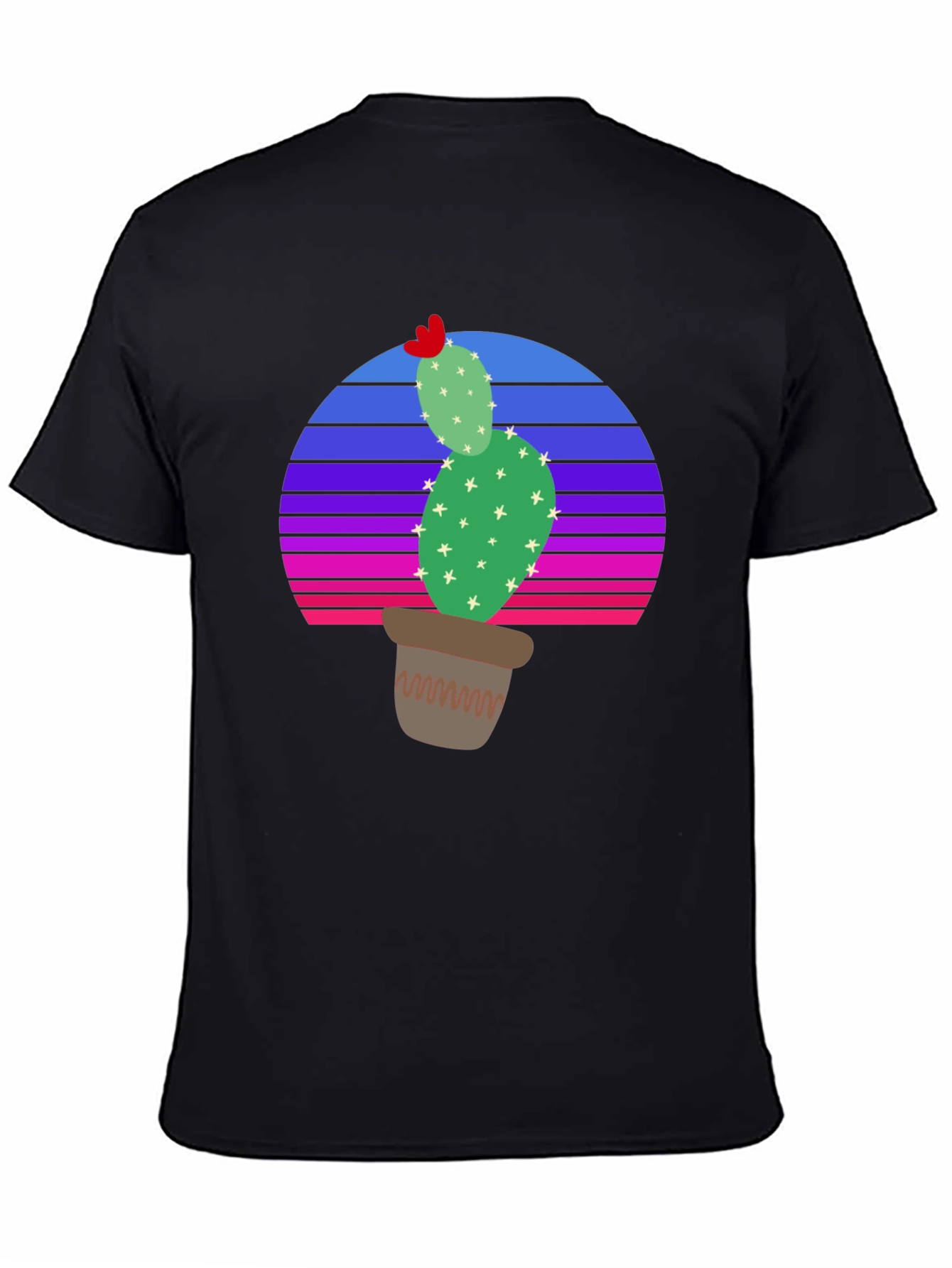 Cactus Sunset T-Shirt - Retro Style Desert Tee