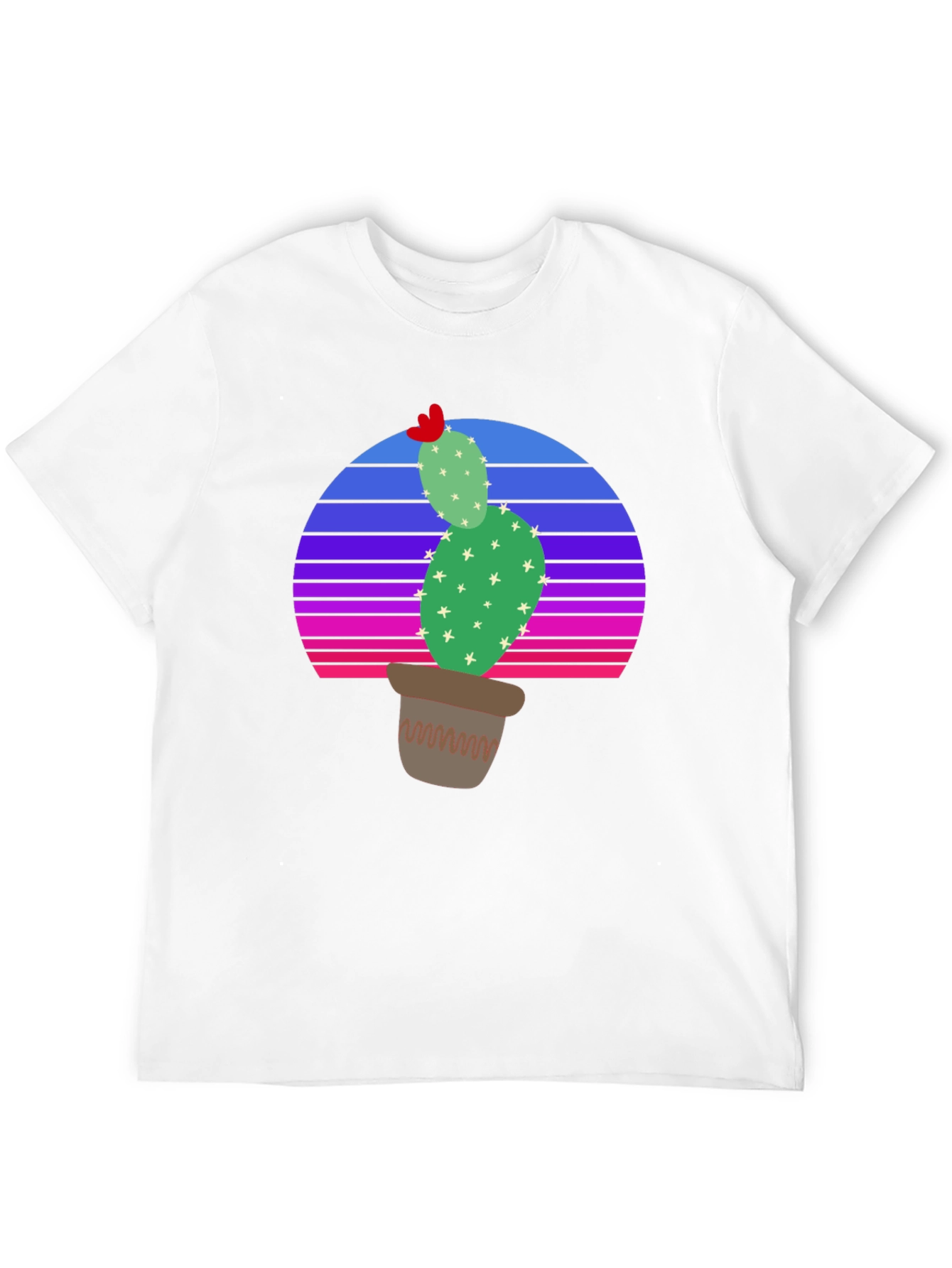 Cactus Sunset T-Shirt - Retro Style Desert Tee