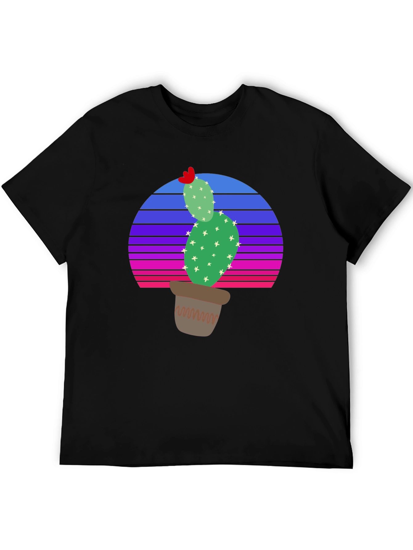 Cactus Sunset T-Shirt - Retro Style Desert Tee