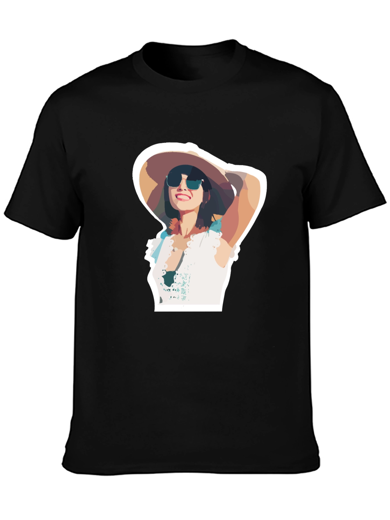 Stylish Woman Graphic Black T-Shirt