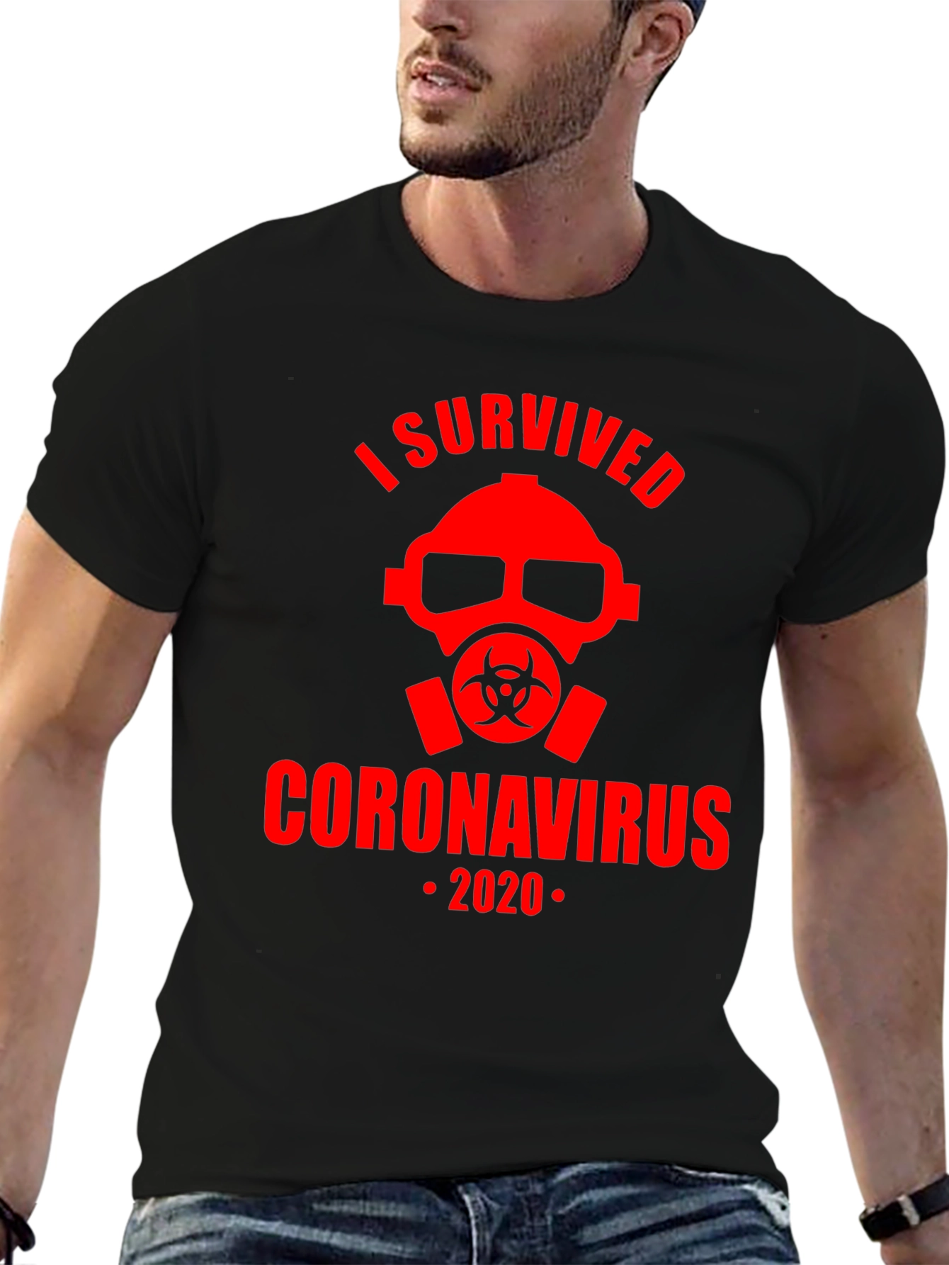 I Survived Coronavirus 2020 Black T-Shirt