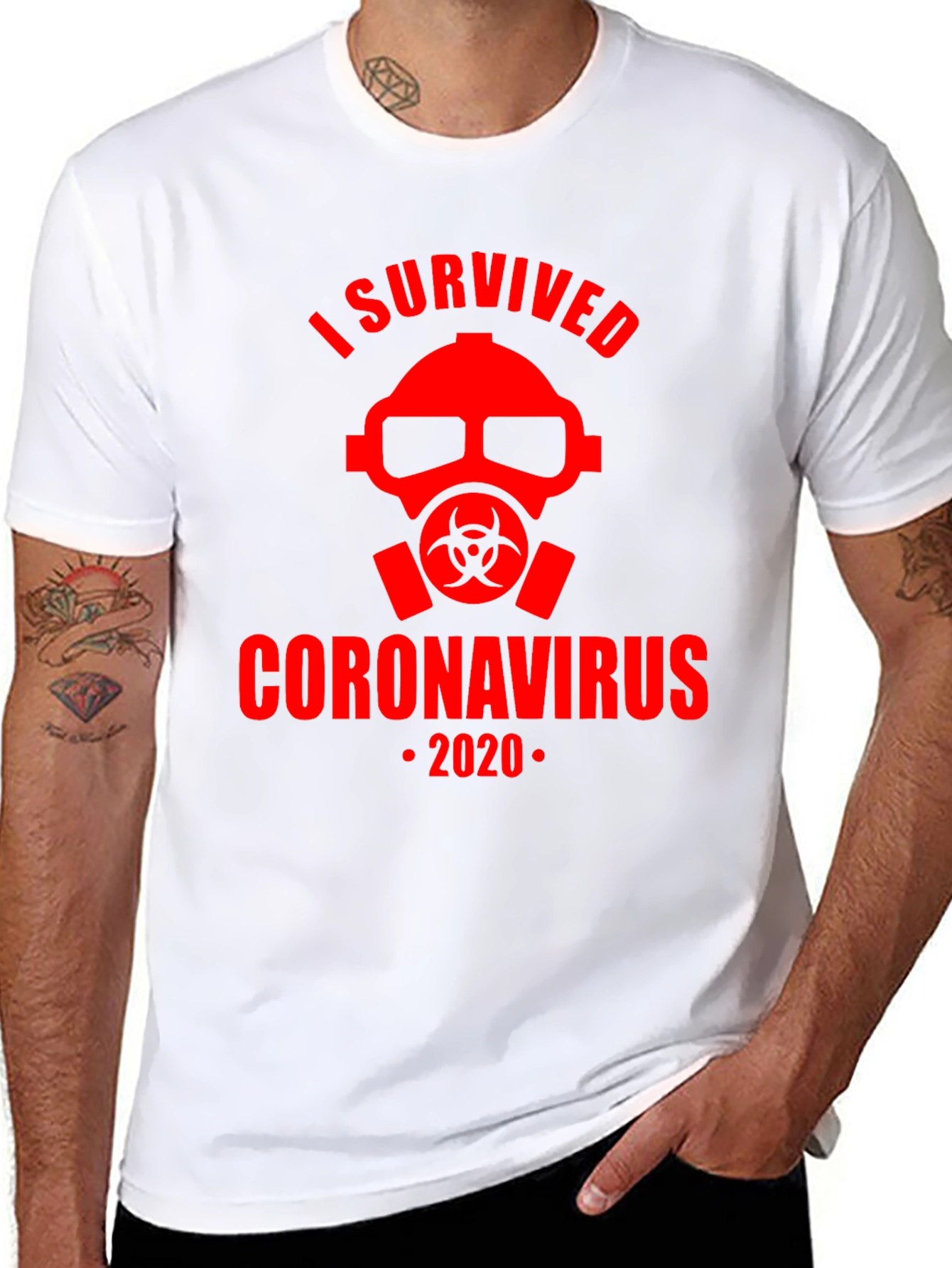 I Survived Coronavirus 2020 Black T-Shirt