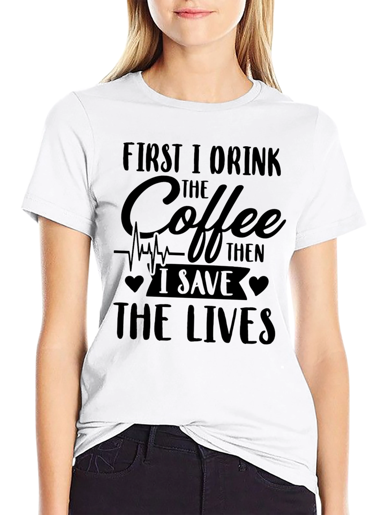 Coffee Then Lives T-Shirt - Novelty Graphic Tee
