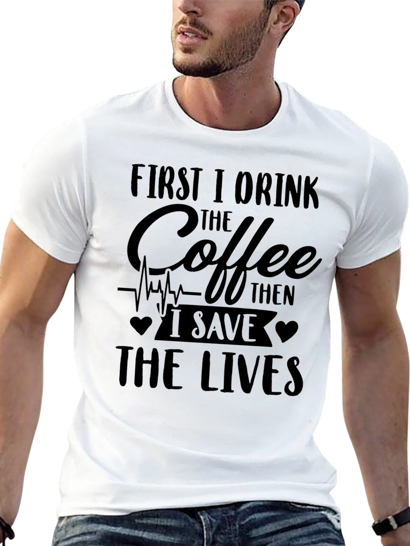 Coffee Then Lives T-Shirt - Novelty Graphic Tee