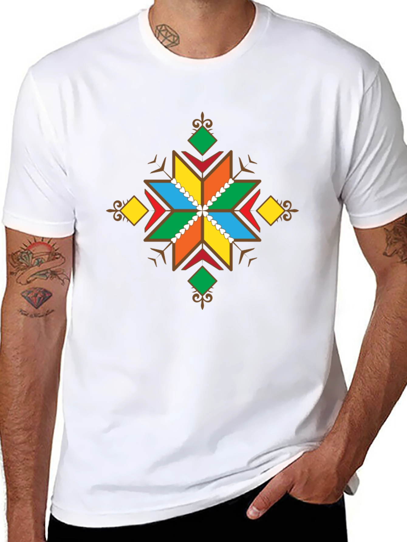 Geometric Star Graphic Tee - Bold & Stylish