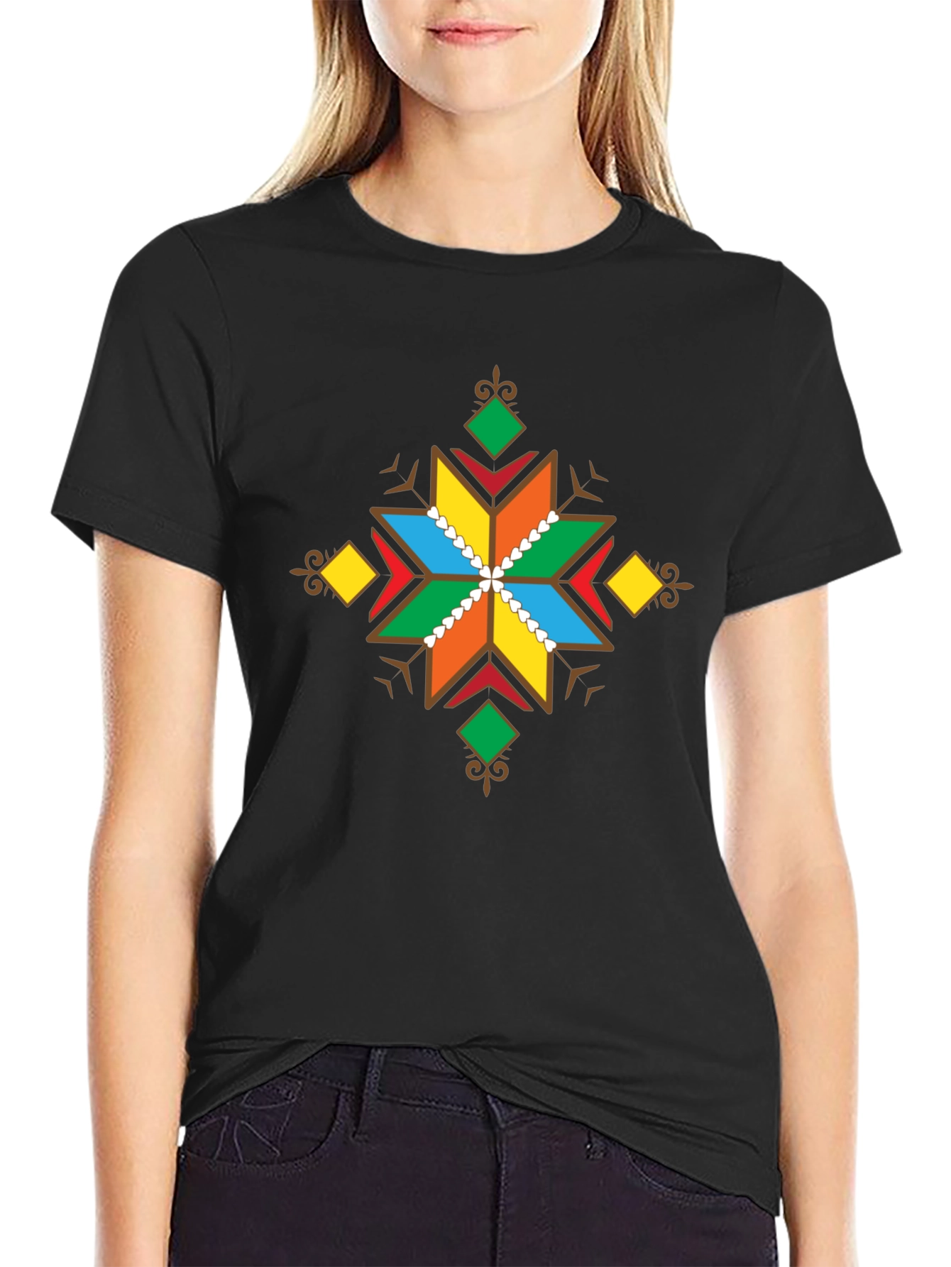 Geometric Star Graphic Tee - Bold & Stylish