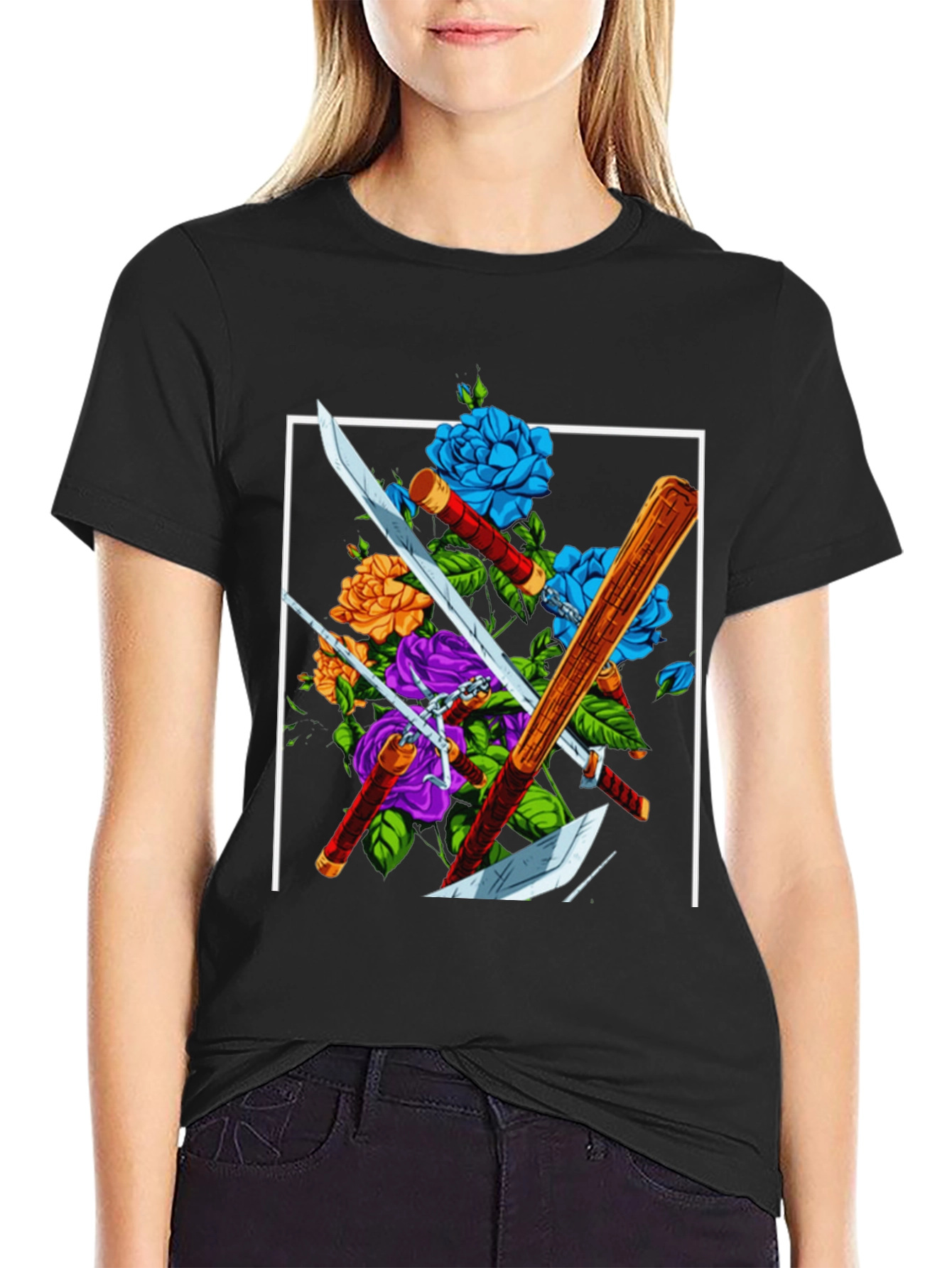 Katana & Roses Graphic Tee