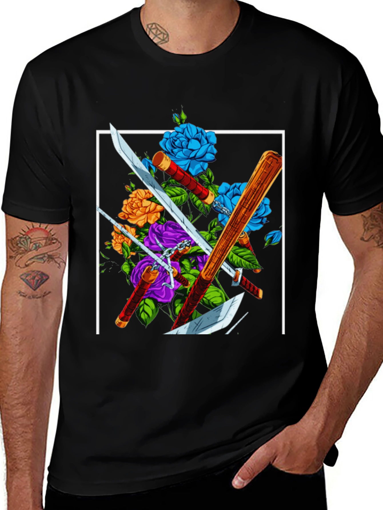 Katana & Roses Graphic Tee