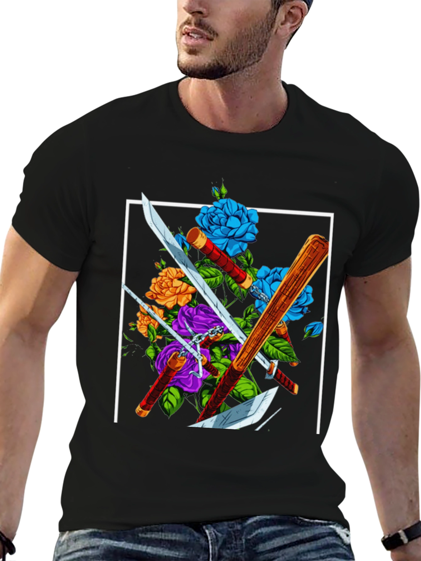 Katana & Roses Graphic Tee