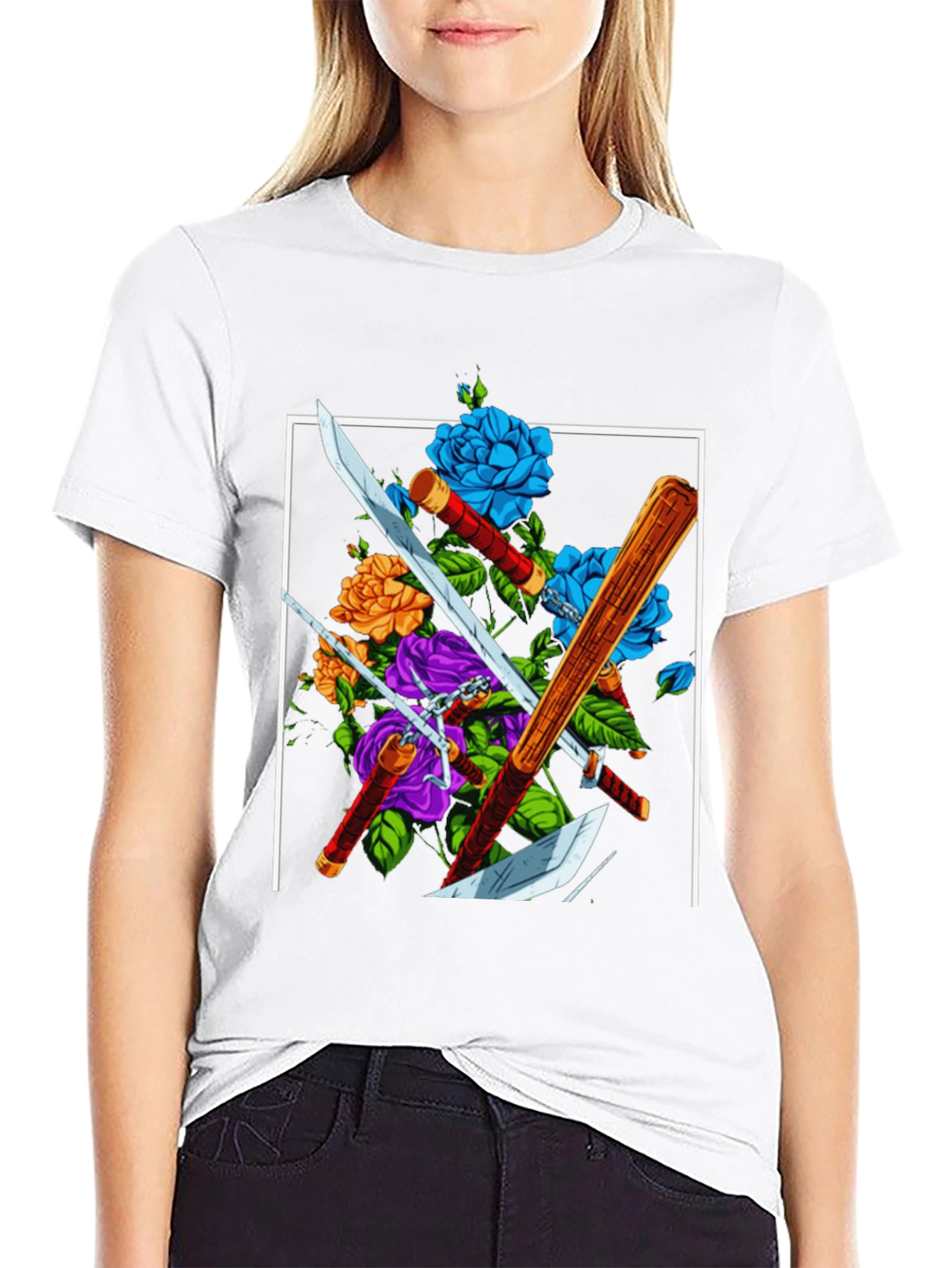 Katana & Roses Graphic Tee