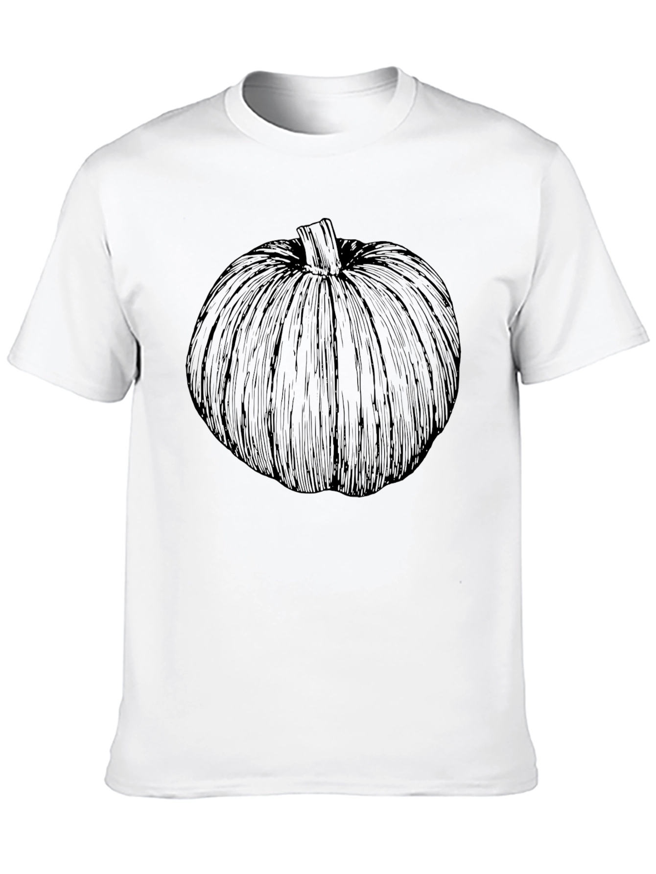 Black Pumpkin Graphic Tee - Stylish Halloween Shirt