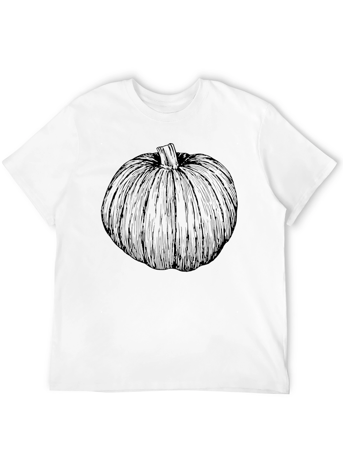 Black Pumpkin Graphic Tee - Stylish Halloween Shirt